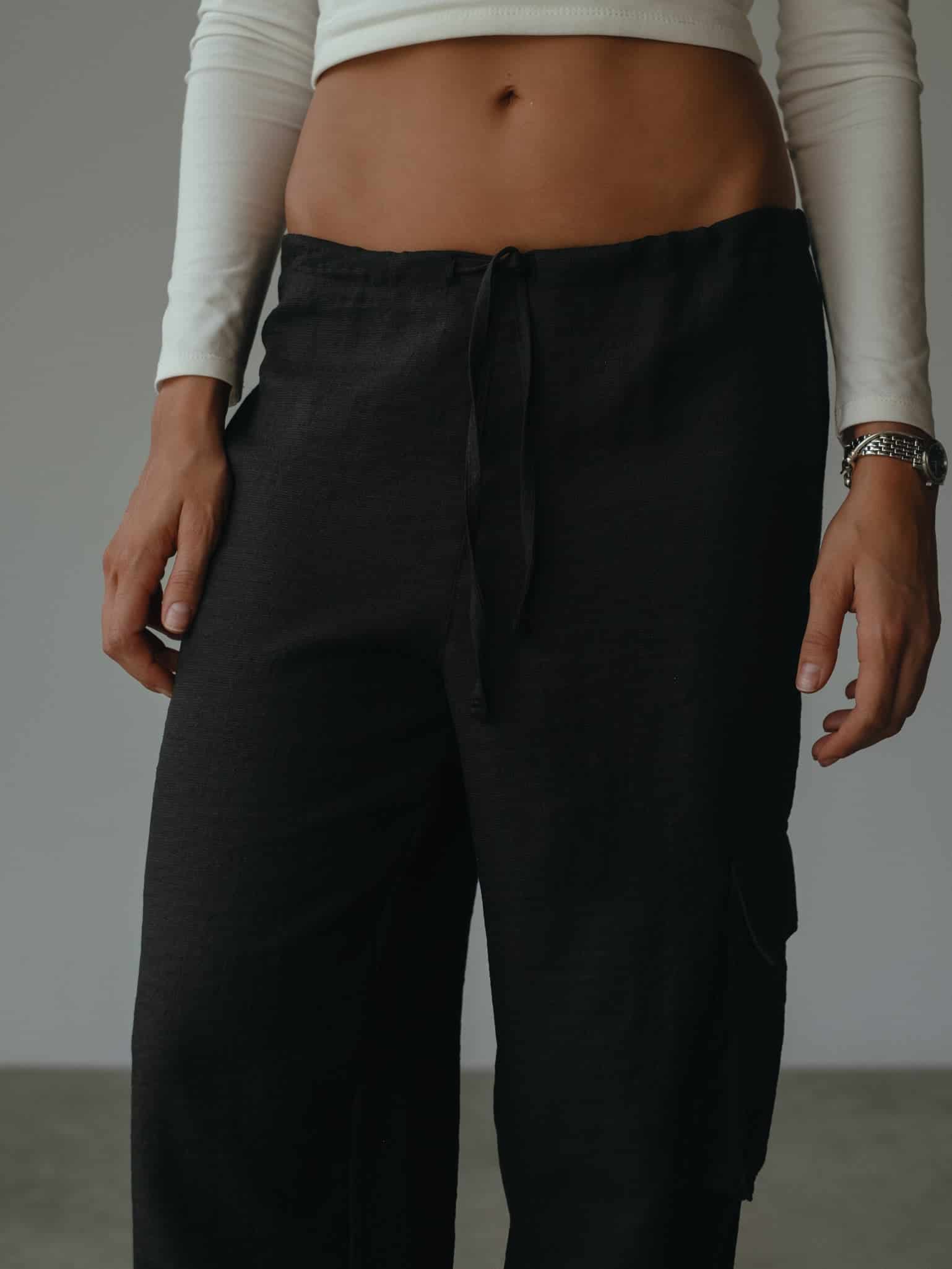 LIGHT CARGO PANT - BLACK - miniatura 4