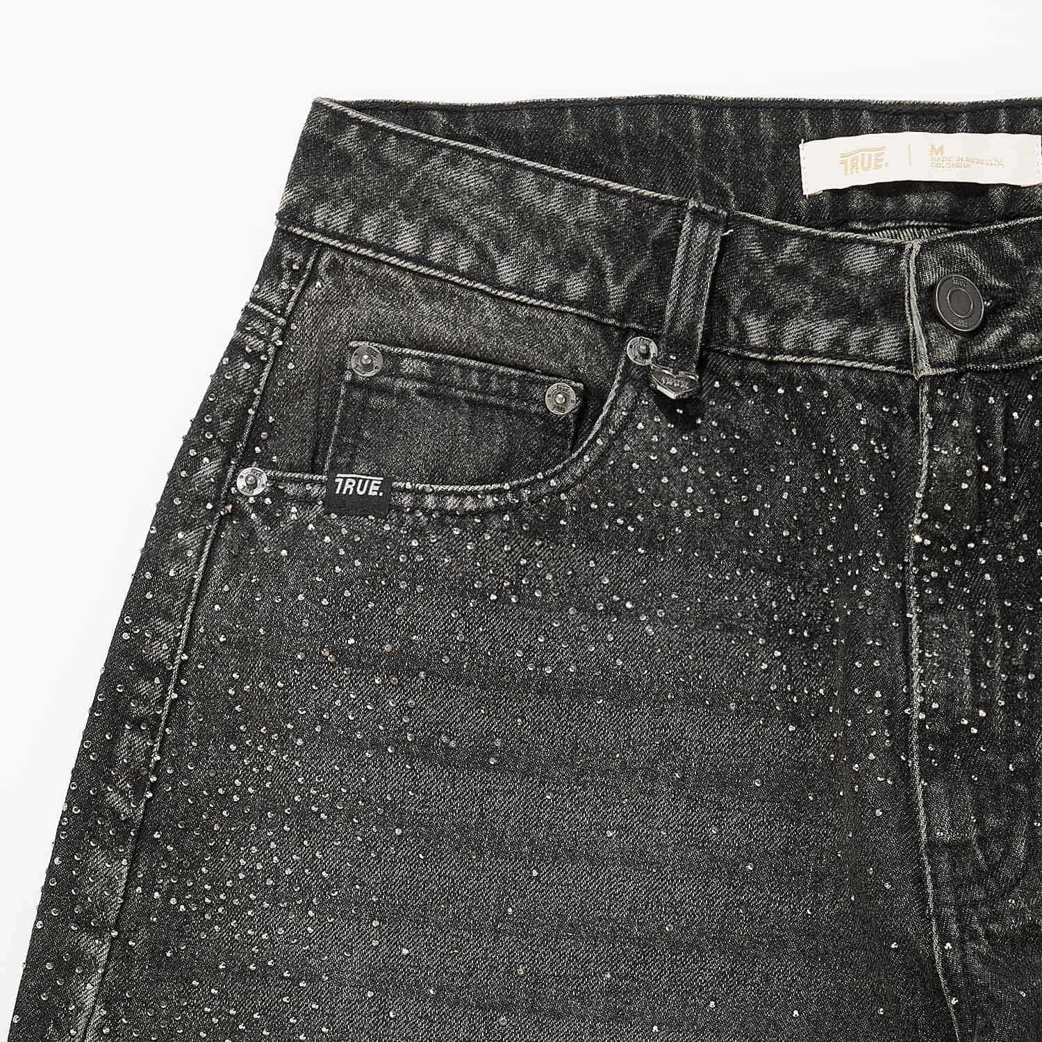 Starry Wide-Leg Jeans - Black - miniatura 5