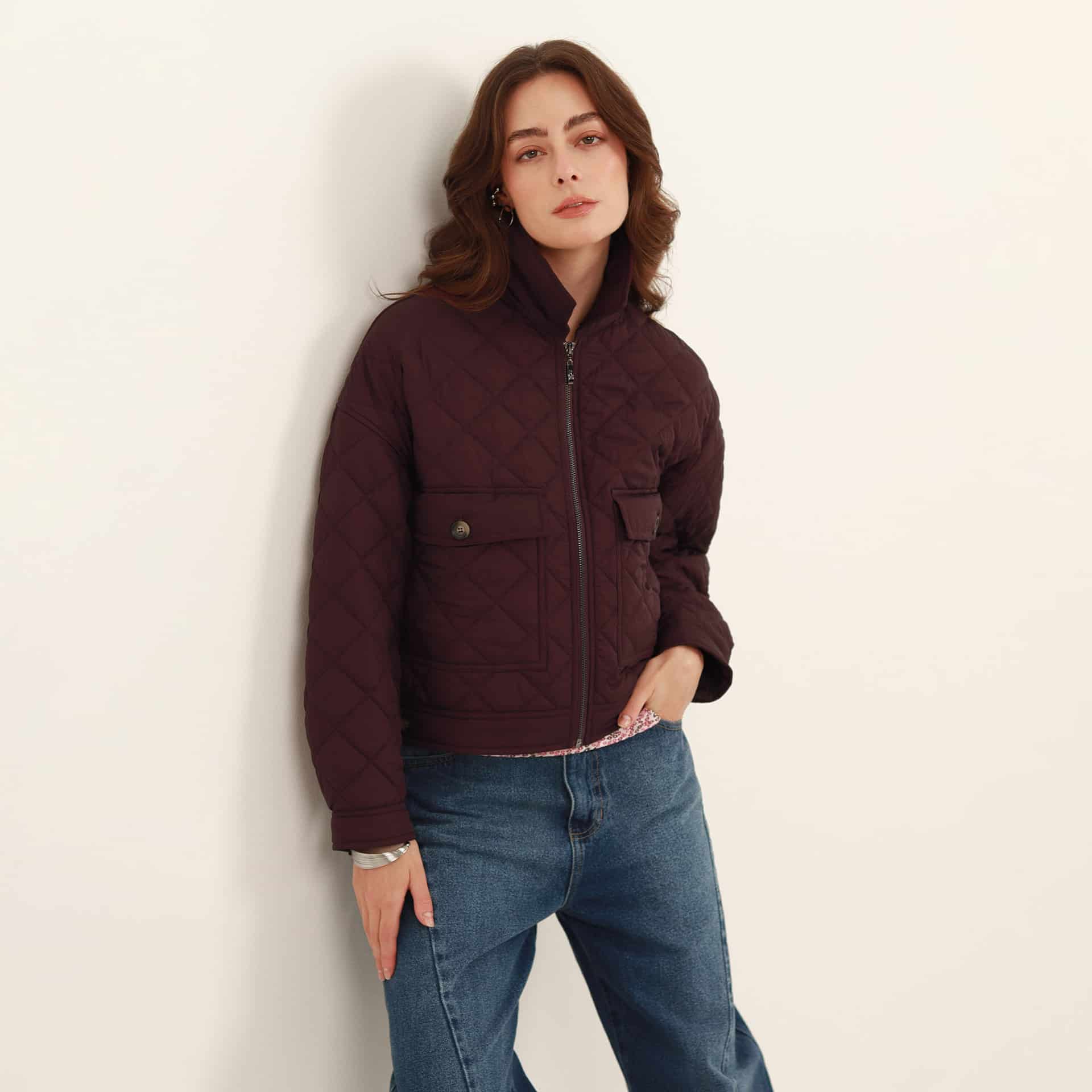 Chaqueta acolchada crop - miniatura 2