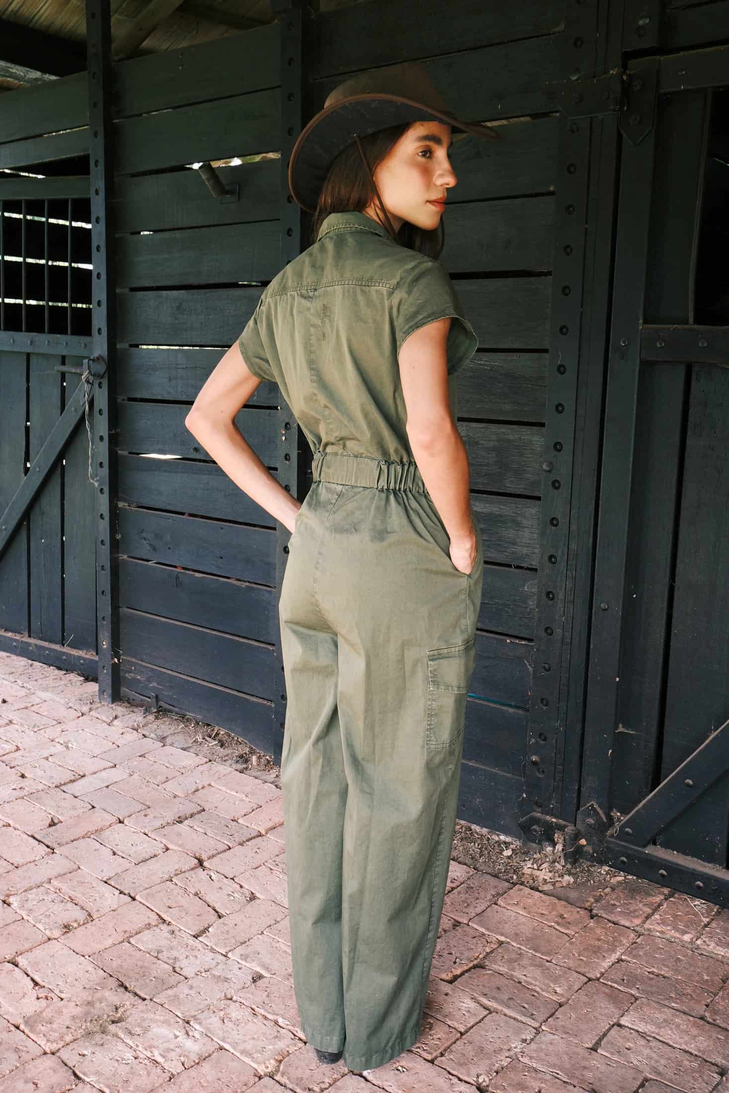 Organic Cotton Cargo Jumpsuit - miniatura 3