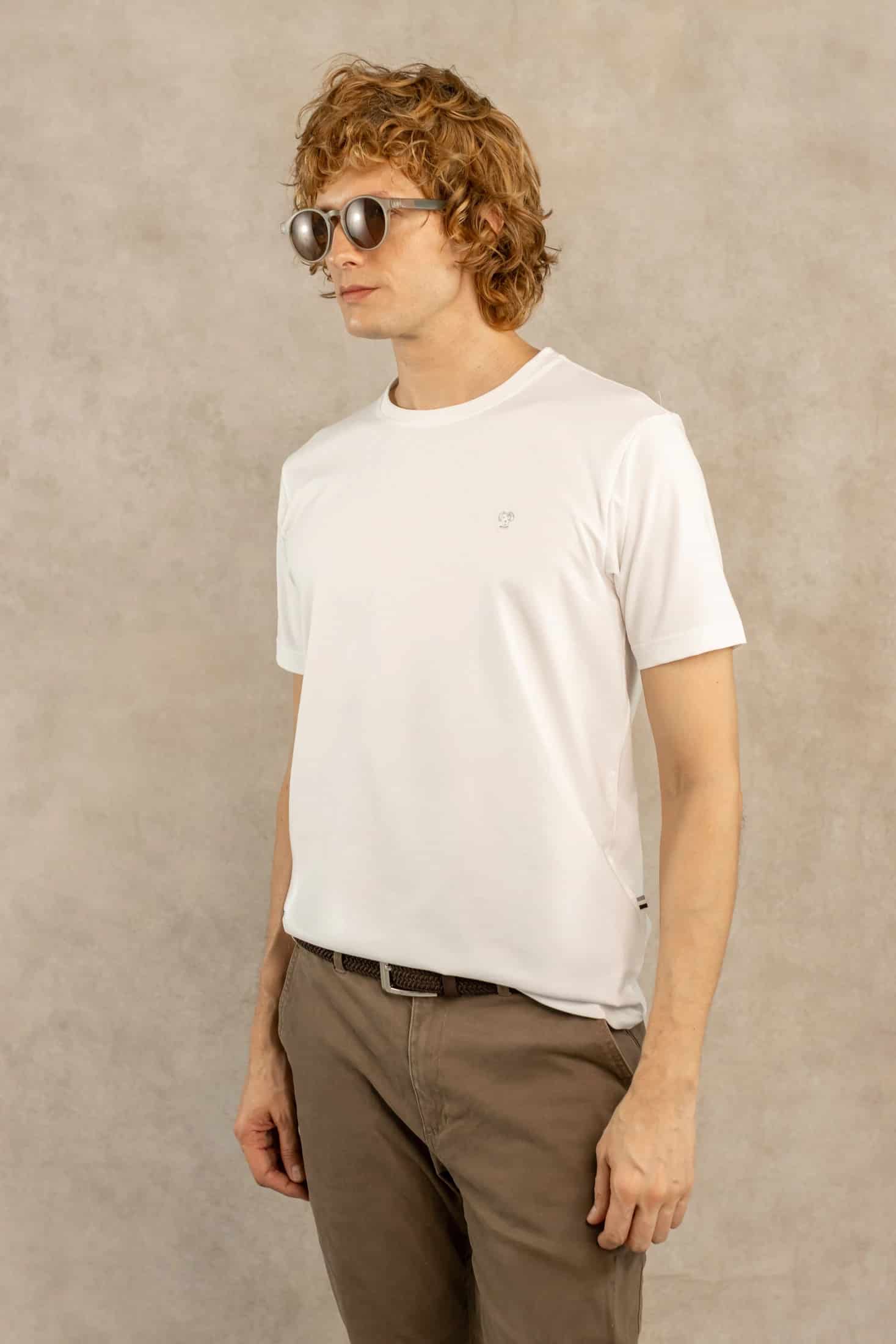 Camiseta Antimanchas Blanco Logo Gris - Talla Regular - miniatura 4