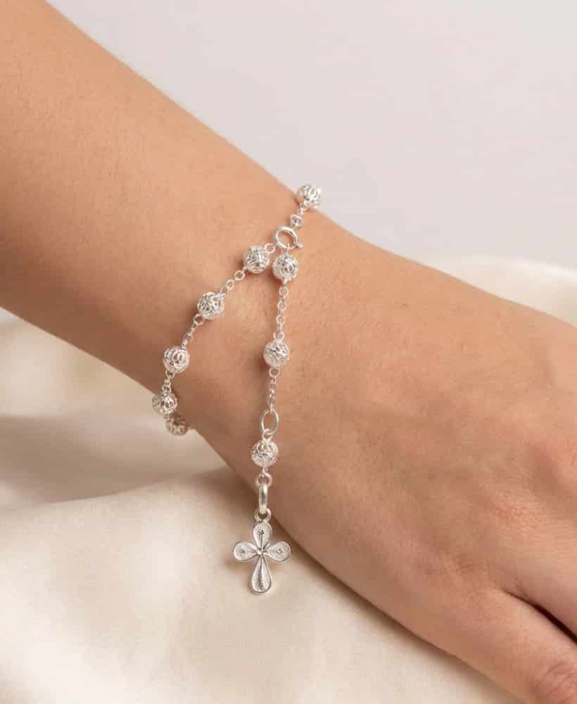 Pulsera Denario Plata ley 950 Filigrana - miniatura 2