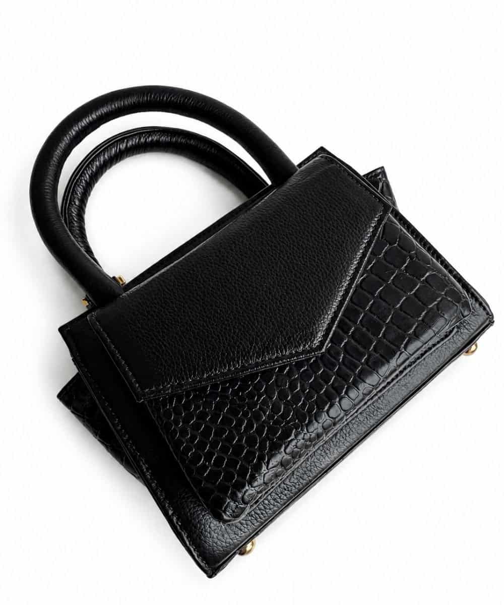 MiniBag Negro Texturas – Bolso en Cuero - miniatura 3