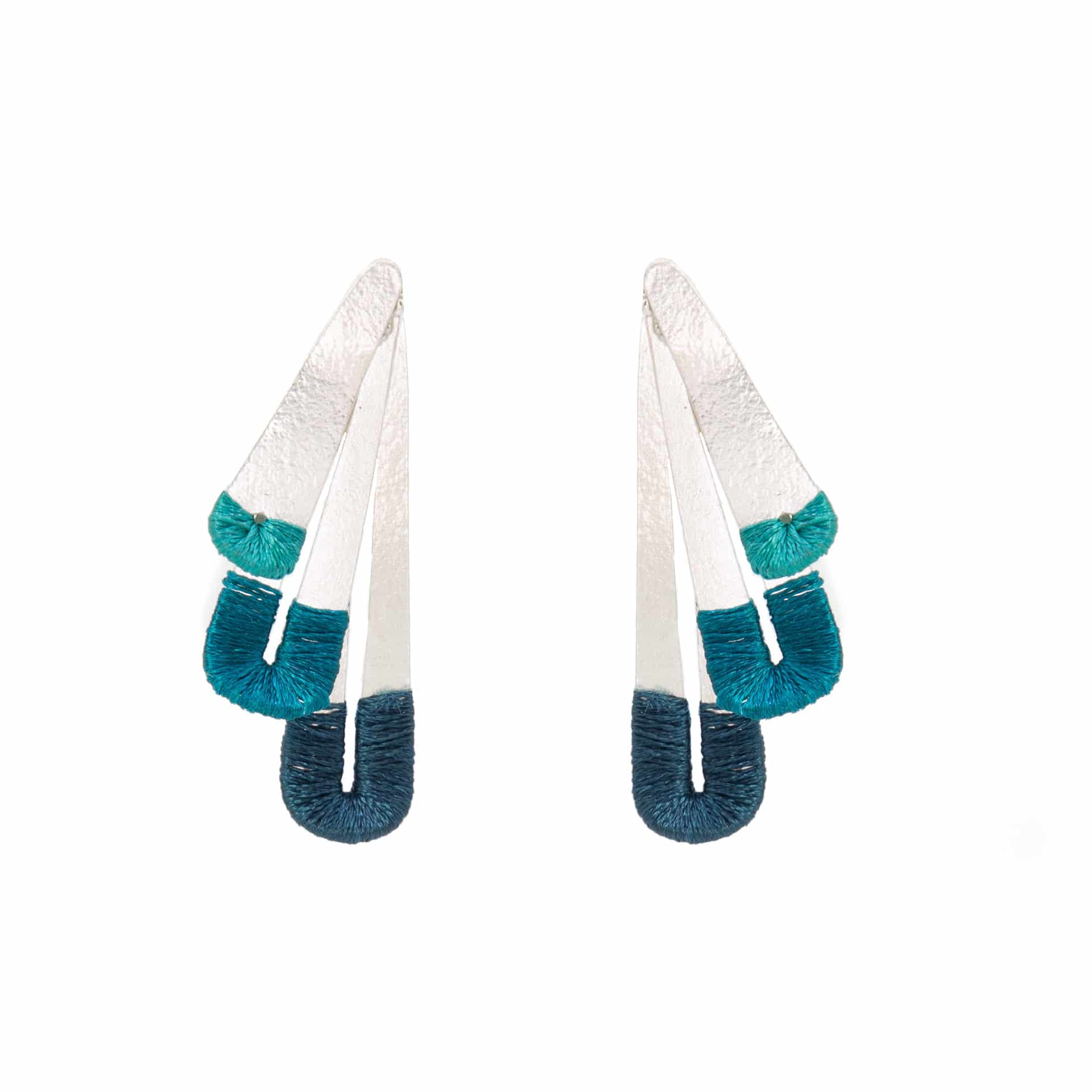 Trio Woven Wing Earrings - miniatura 1