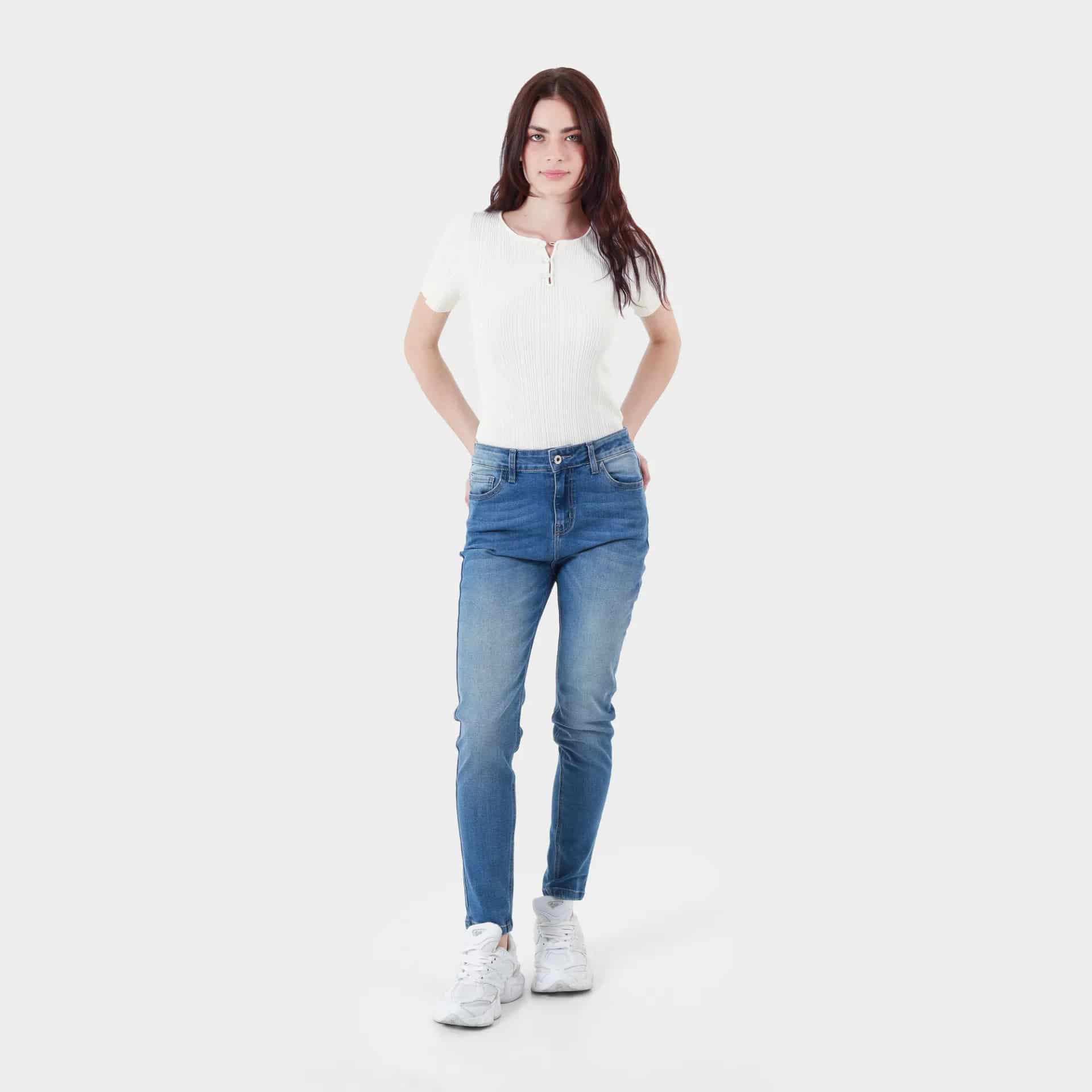 Jean Tiro Medio Bota Skinny - miniatura 2