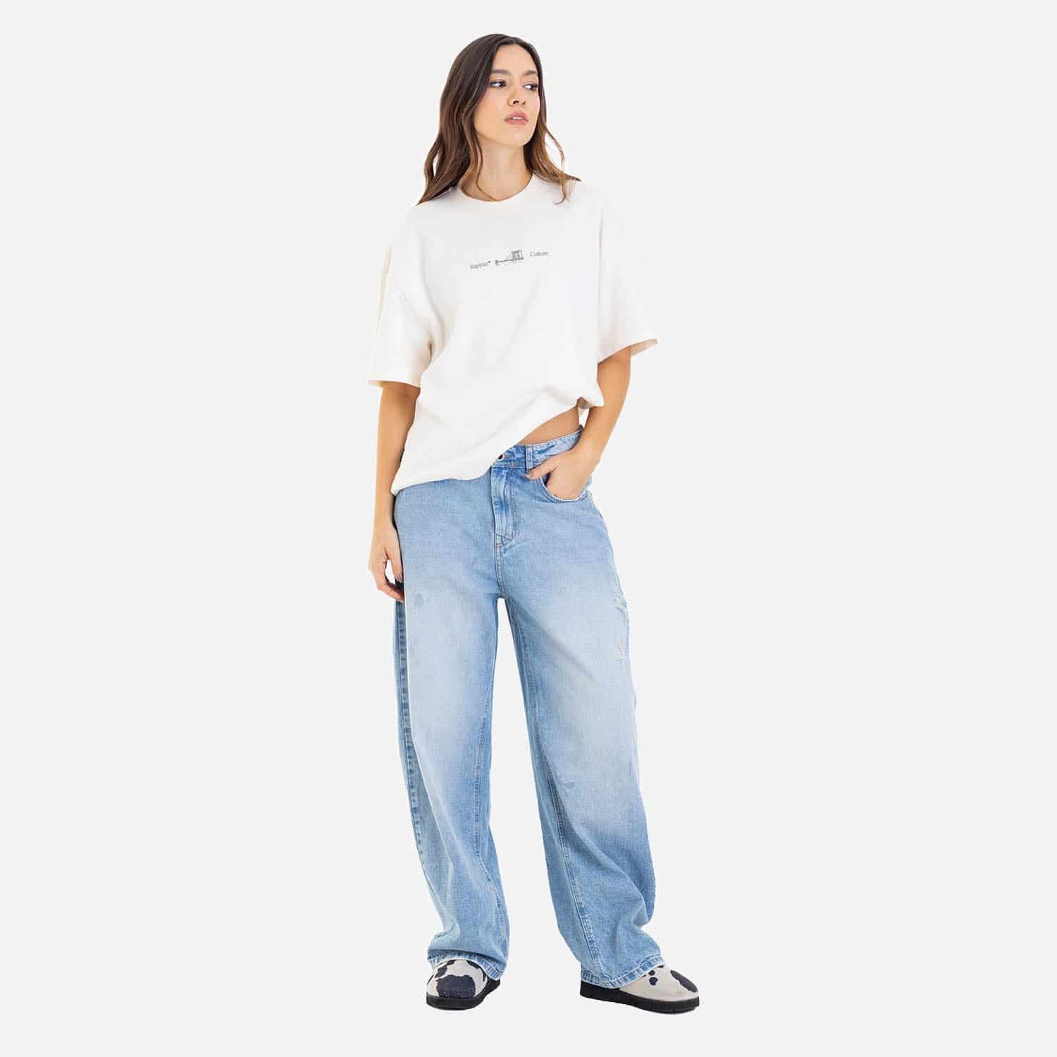 Boxy Fit Tee Brooklyn Bridge Ivory - miniatura 11