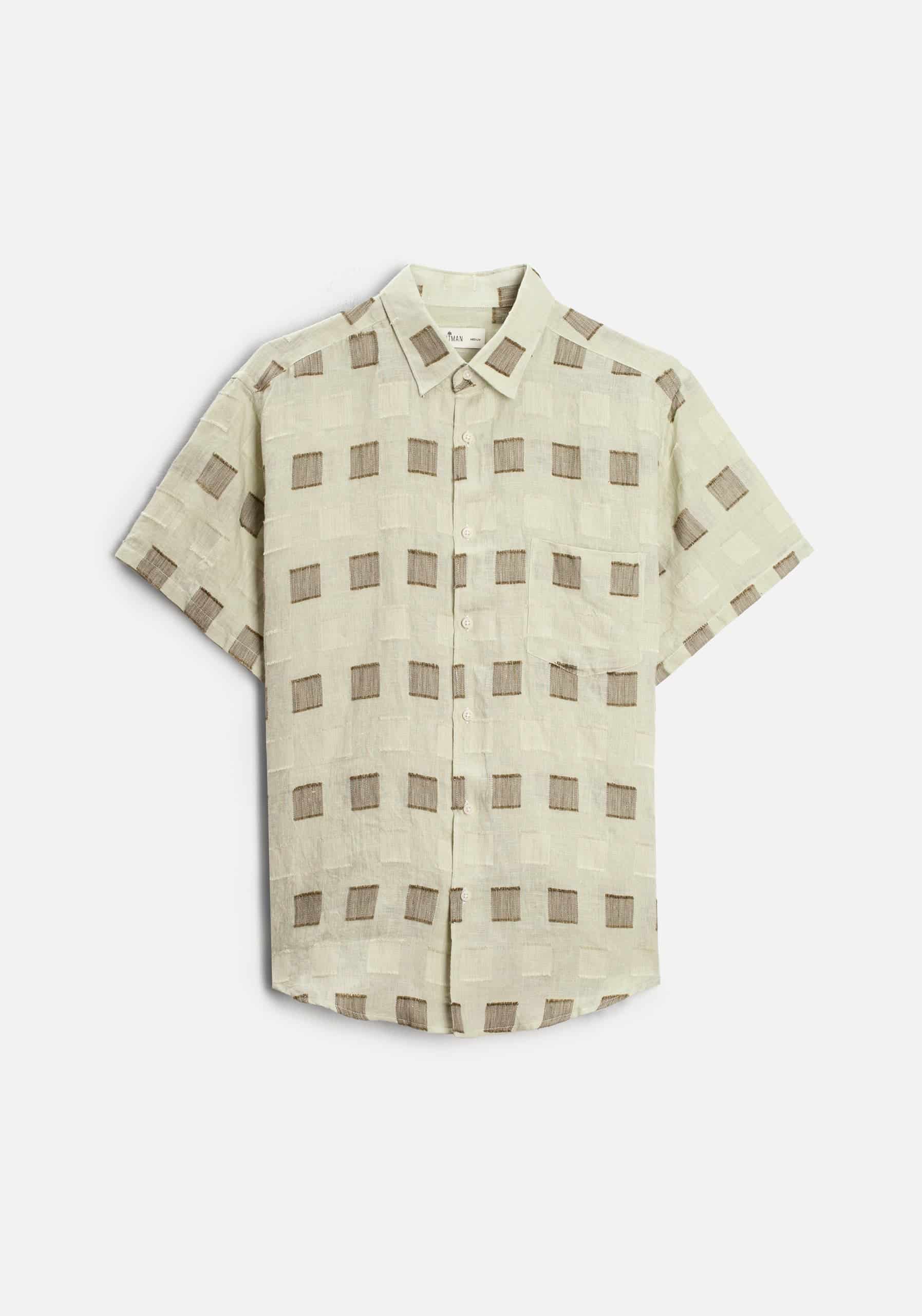 Camisa Lino Harlem Bordado Verde Claro - miniatura 2