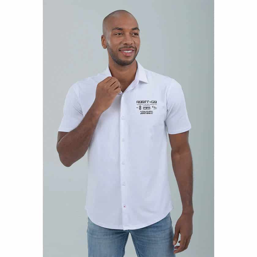 Camisa Blanca Manga Corta - miniatura 1