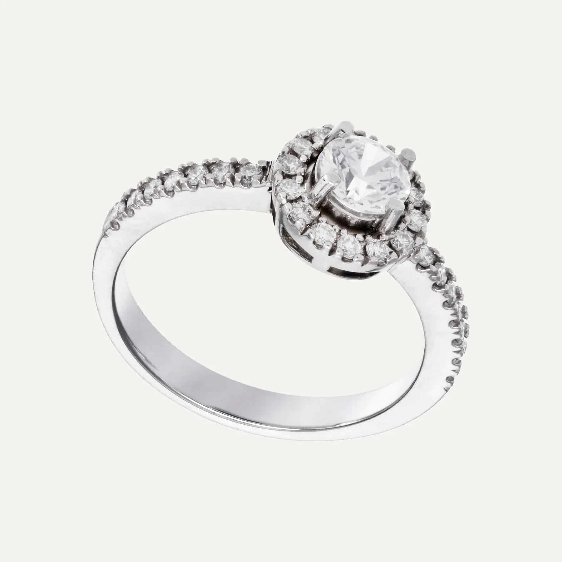 Anillo Halo engagement ring - miniatura 3