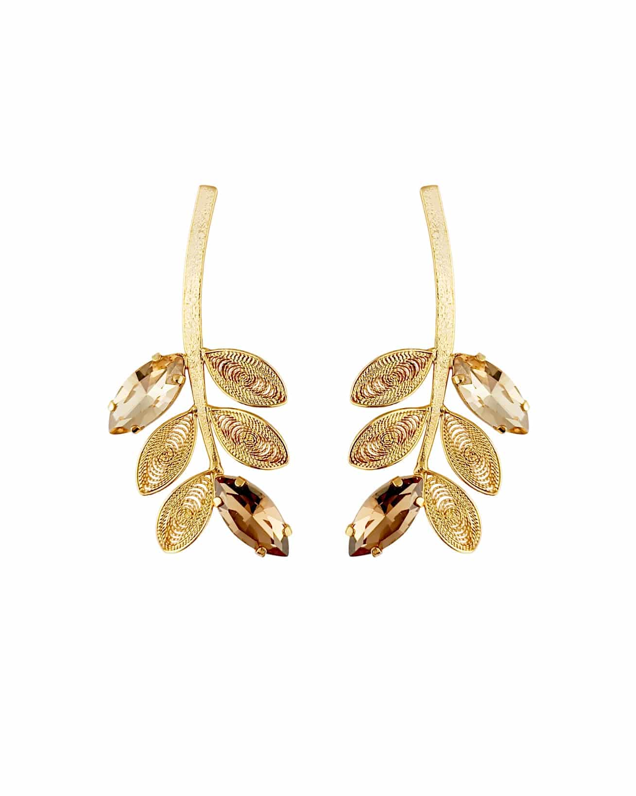 Aretes en filigrana con cristales, Candelaria - miniatura 1