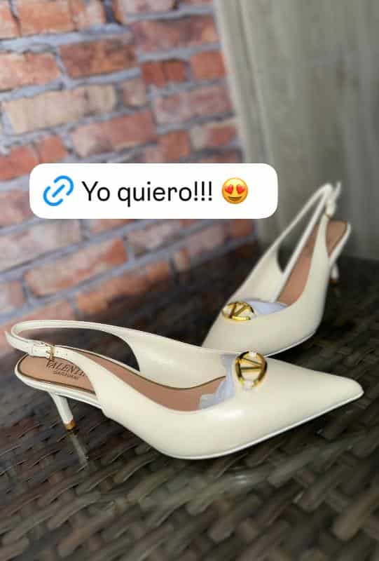 TACONES VALENTINO ENCHAPE DORADO - miniatura 2