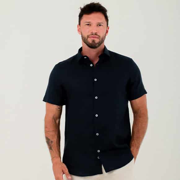 CAMISA MC 100% LINO HOMBRE - miniatura 8