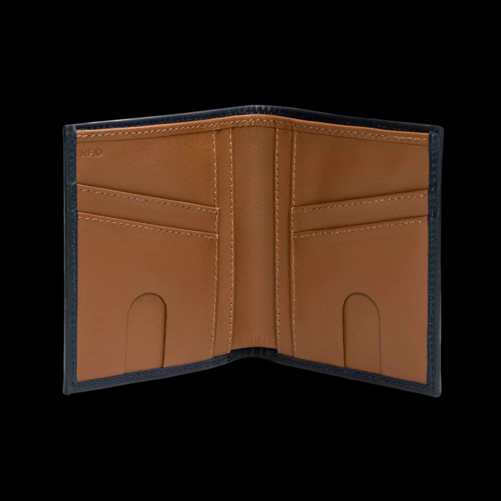 Billetera Compact Cuero (Azul) — Con Grabado de Iniciales - miniatura 3