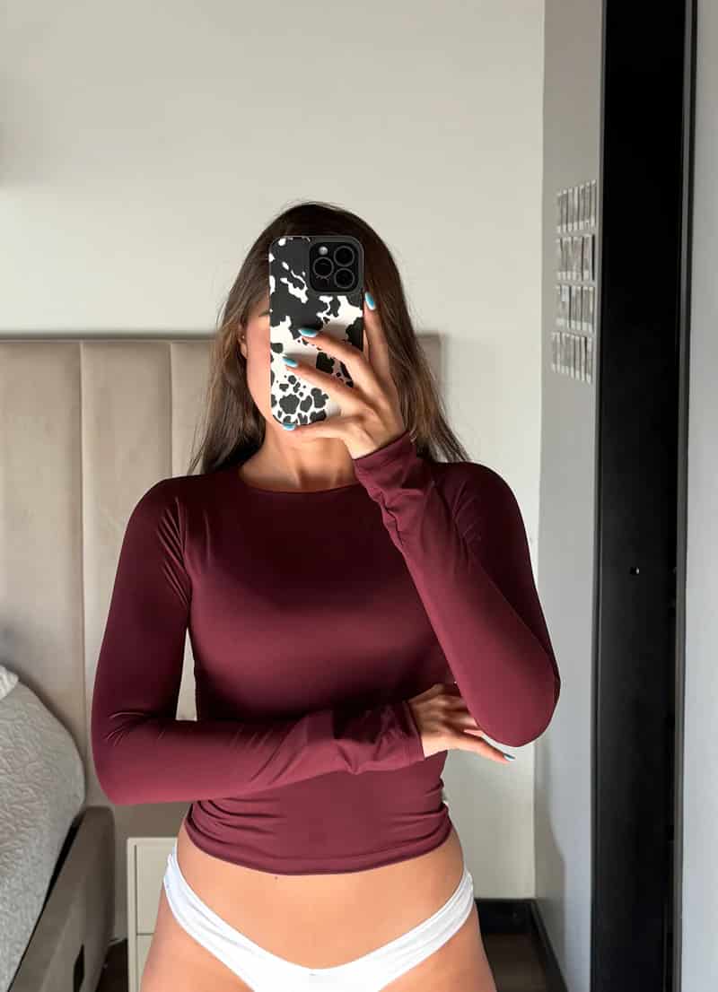 Camibuso en lycra Lagoon - Burgundy - miniatura 4