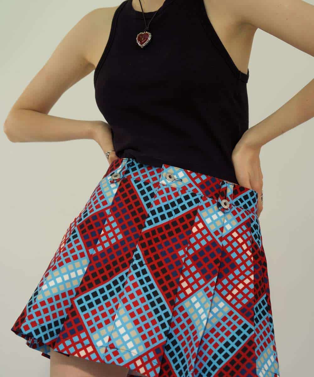 Pleated Mini Skirt in Blueprint - miniatura 4