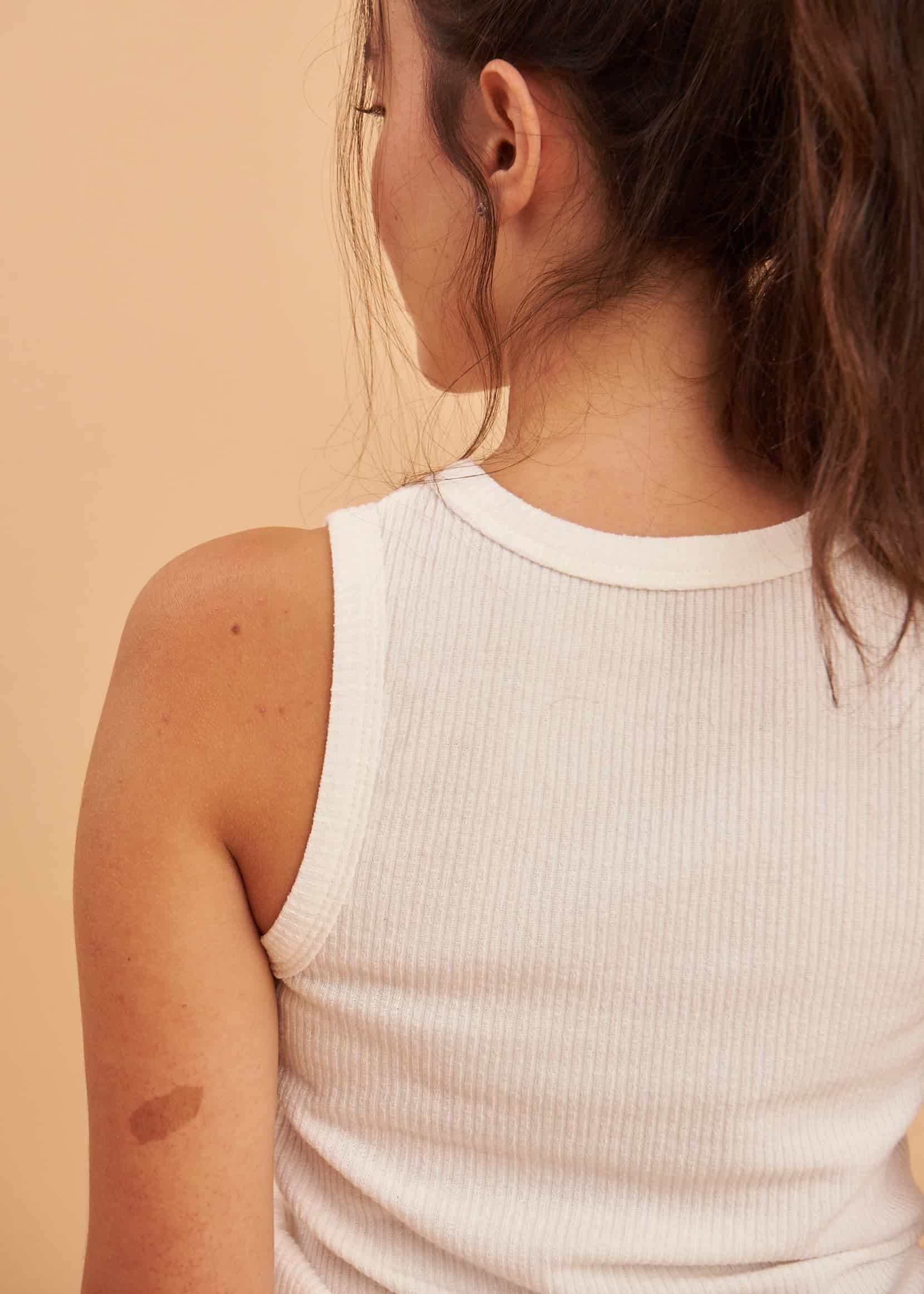 Tank Top en Rib Lanilla - miniatura 4
