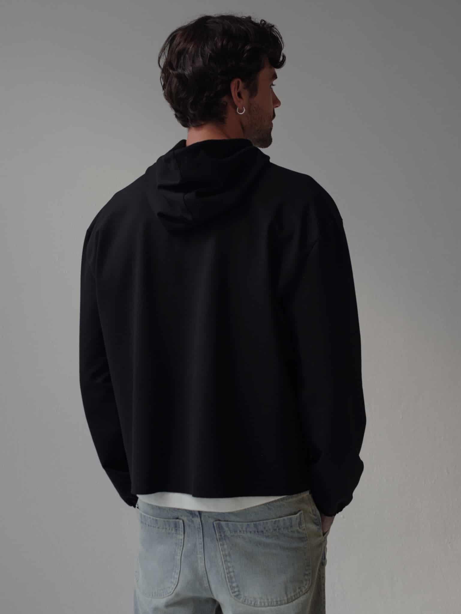 CUT CLEAN HOODIE - BLACK - miniatura 7
