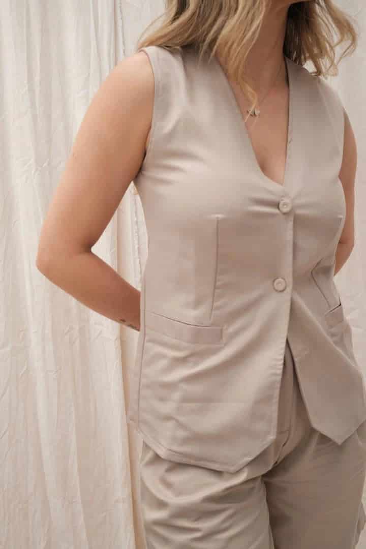 Blusa Cleotilde Taupe - miniatura 3