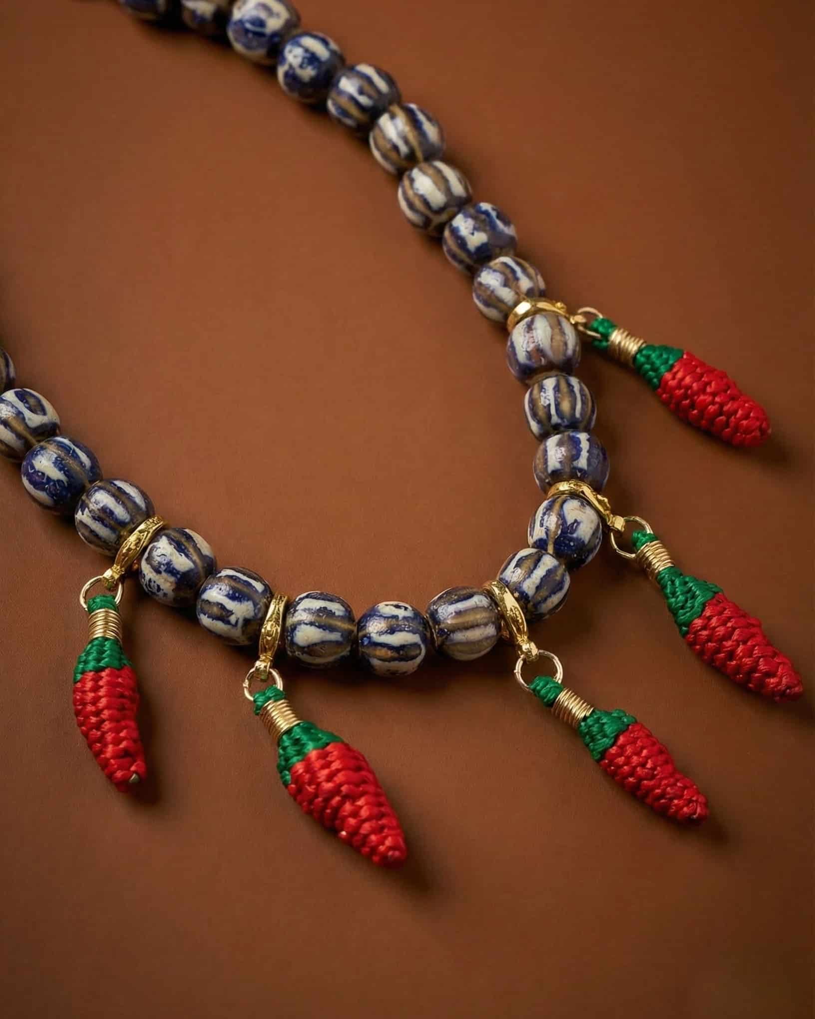 Spicy Chilli Ceramic Necklace + Removible Charms - miniatura 2