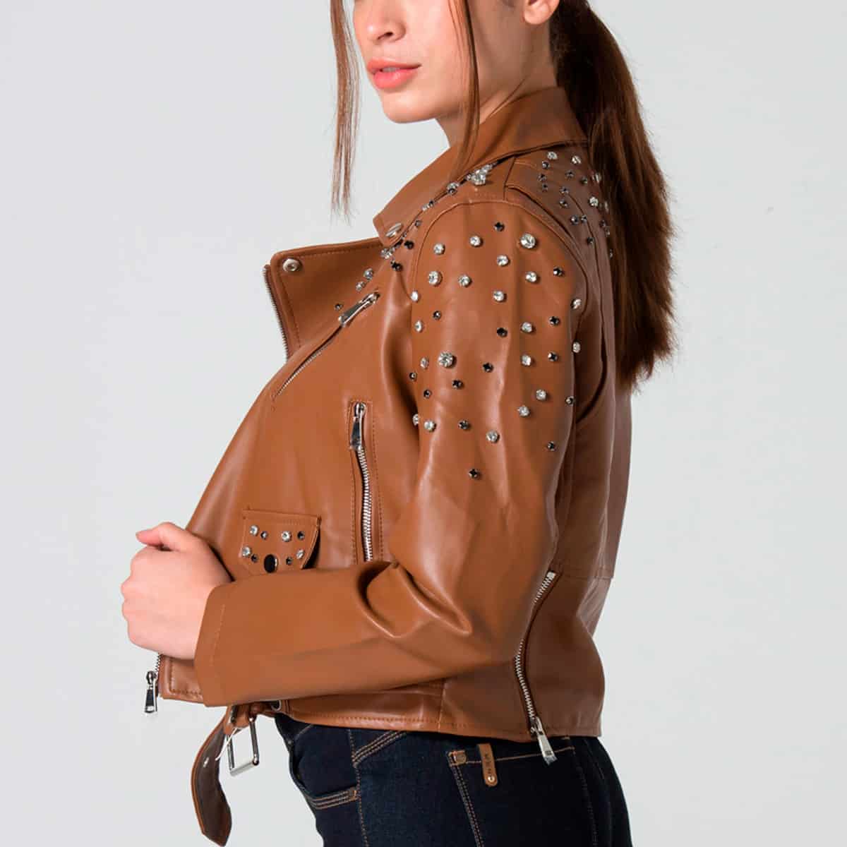 Chaqueta Sintetica Biker Crystal - miniatura 19