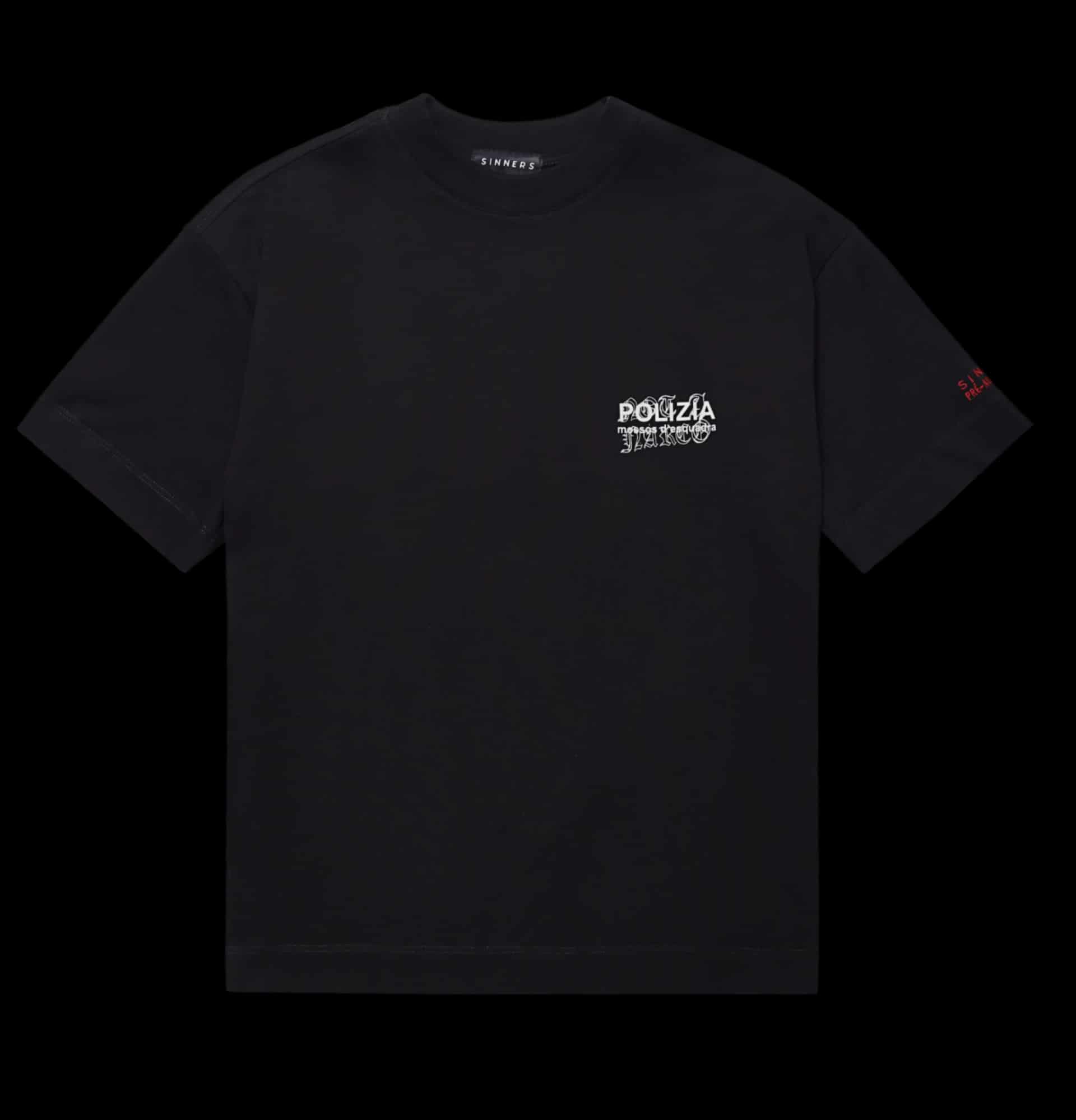 POLIZIA BLACK T-SHIRT - miniatura 3
