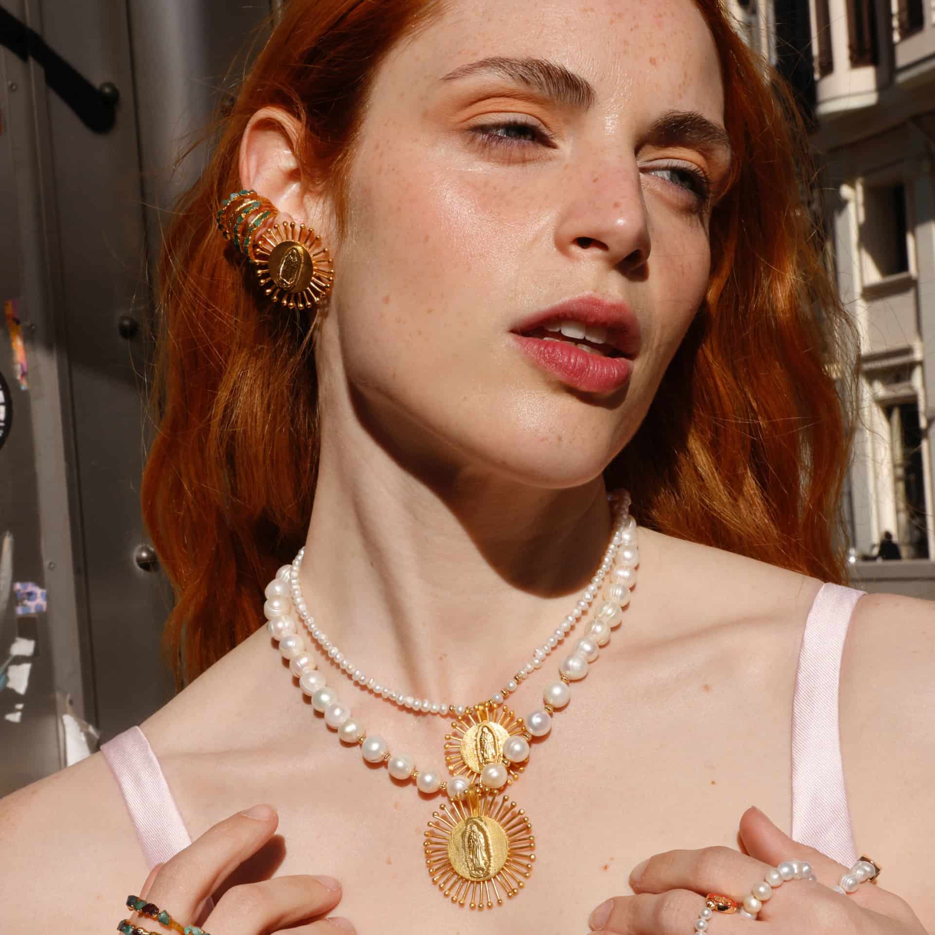 Maria Sagrario Pearl Necklace - miniatura 2