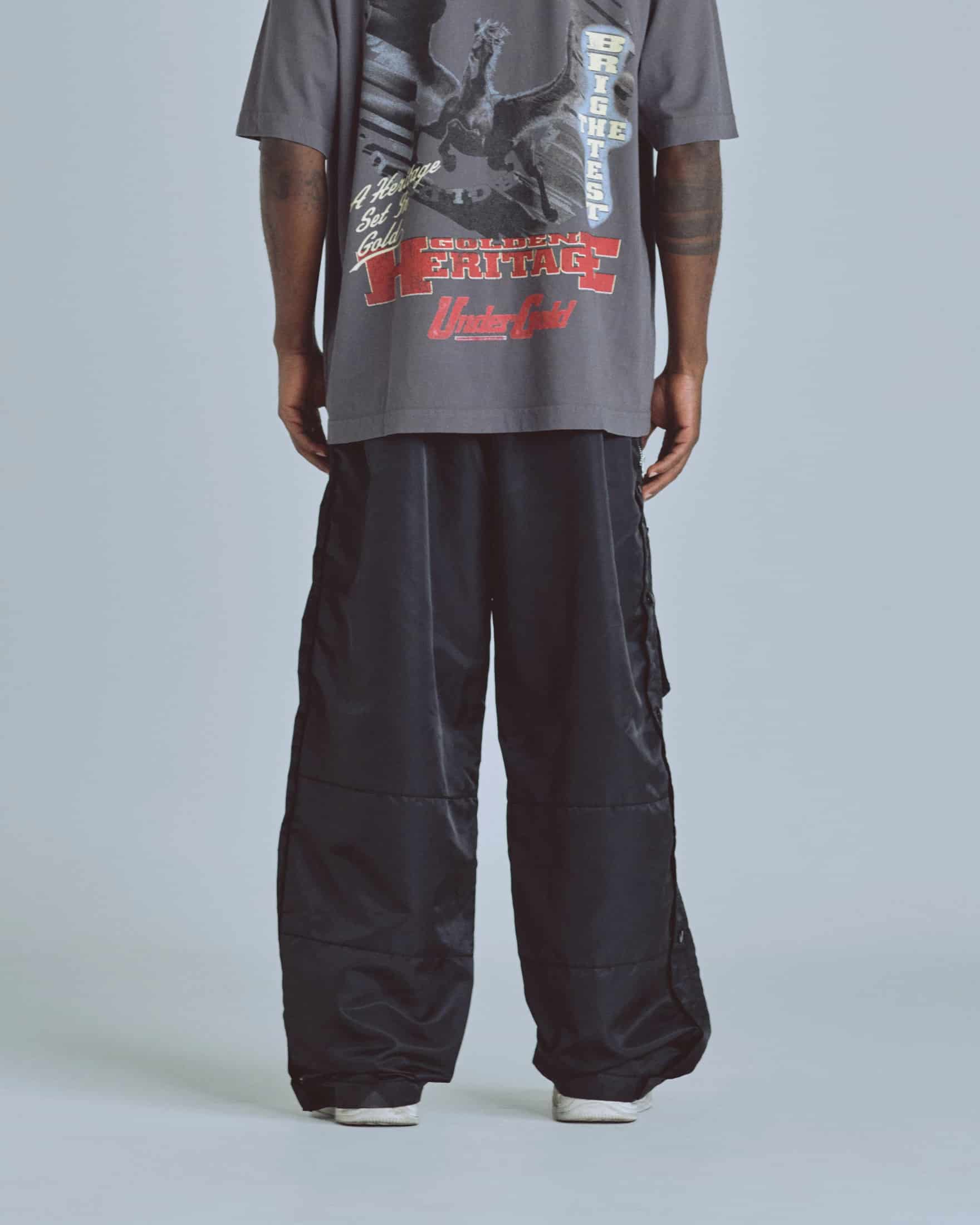 Basics Side Buttons Cargo Pants Black - miniatura 7