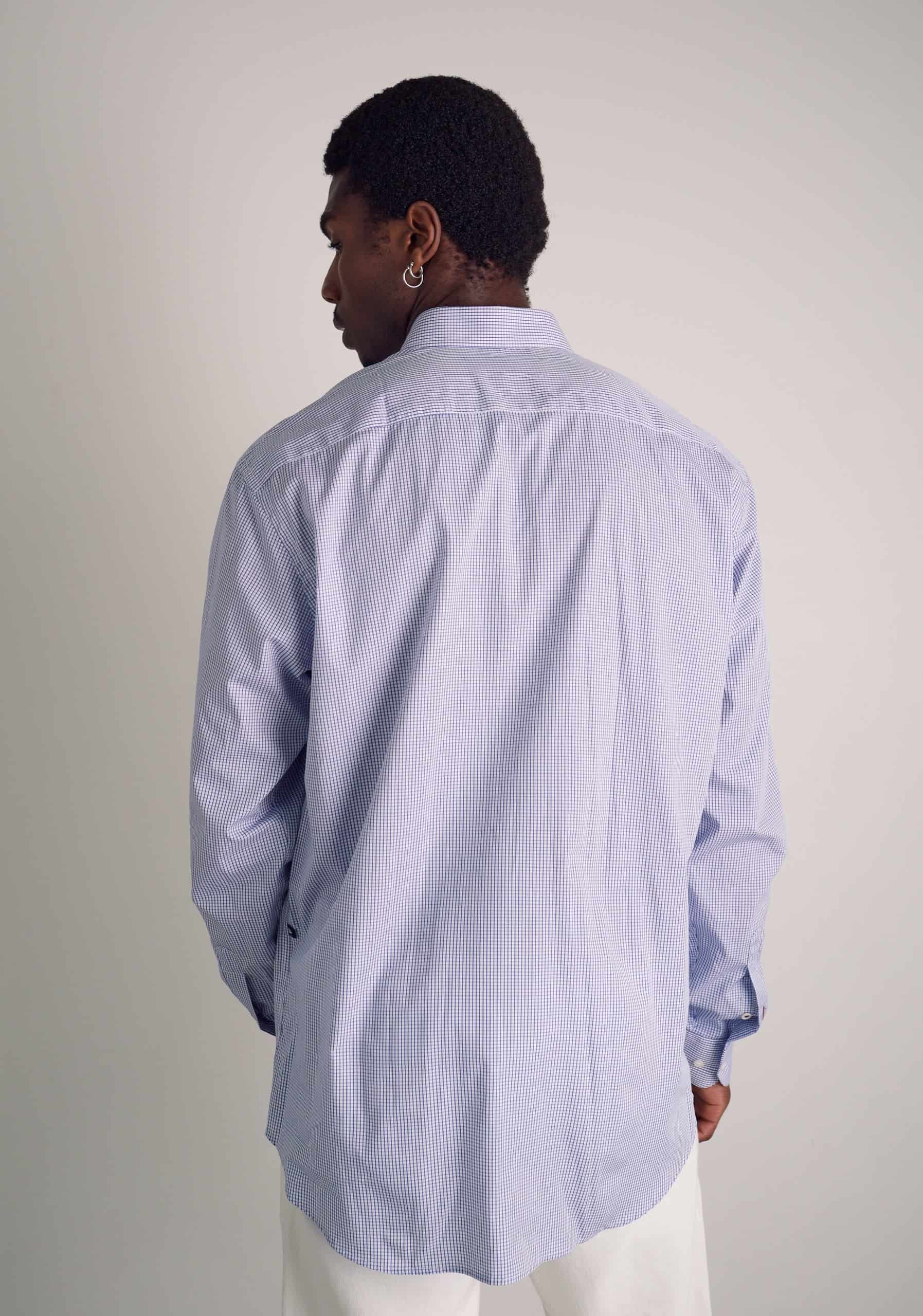 Camisa H CBD Cuadros Peq Azul Osc - miniatura 5