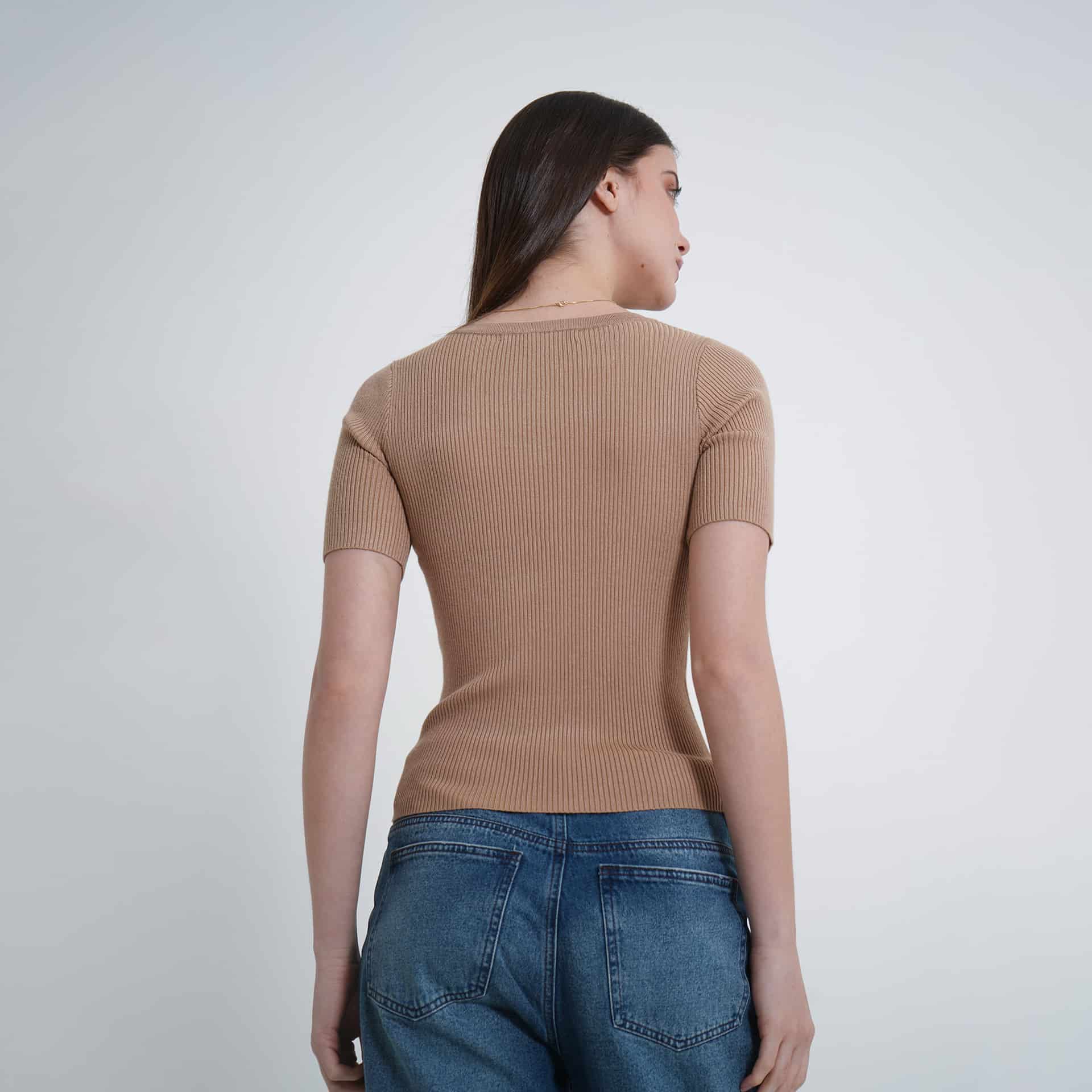 Sweater canale cuello alto manga corta - miniatura 24