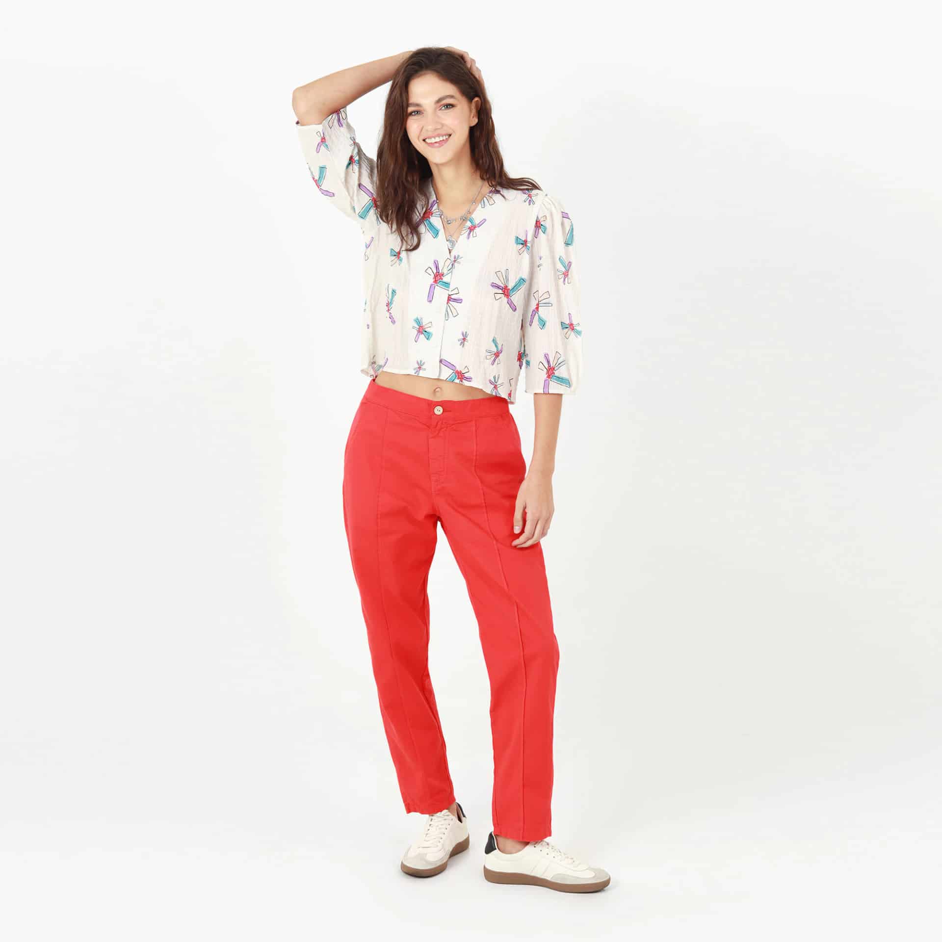Blusa Cuello V Manga 3cuartos - miniatura 2