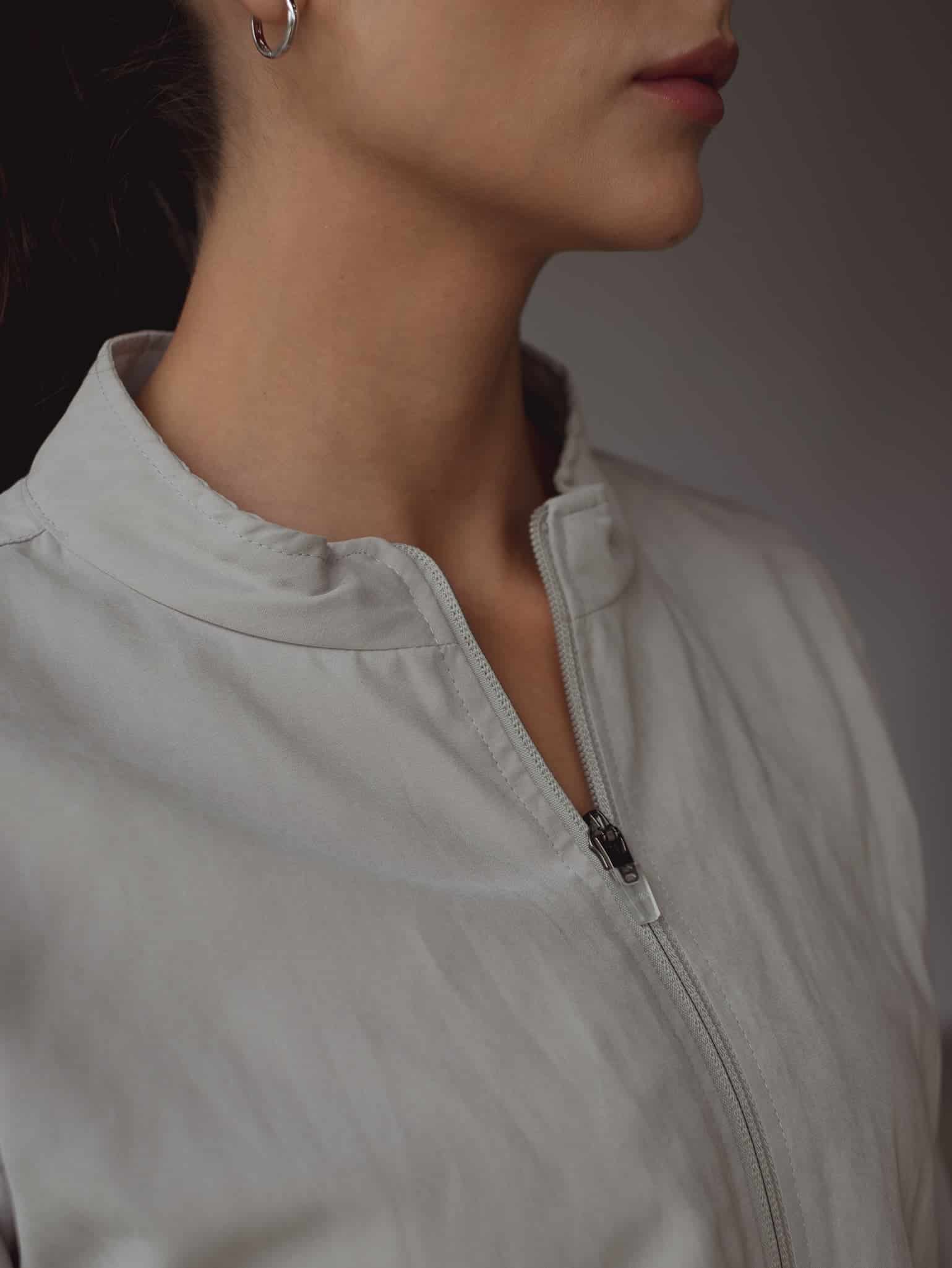LINE WINDBREAKER JACKET - GRAY & WHITE - miniatura 9
