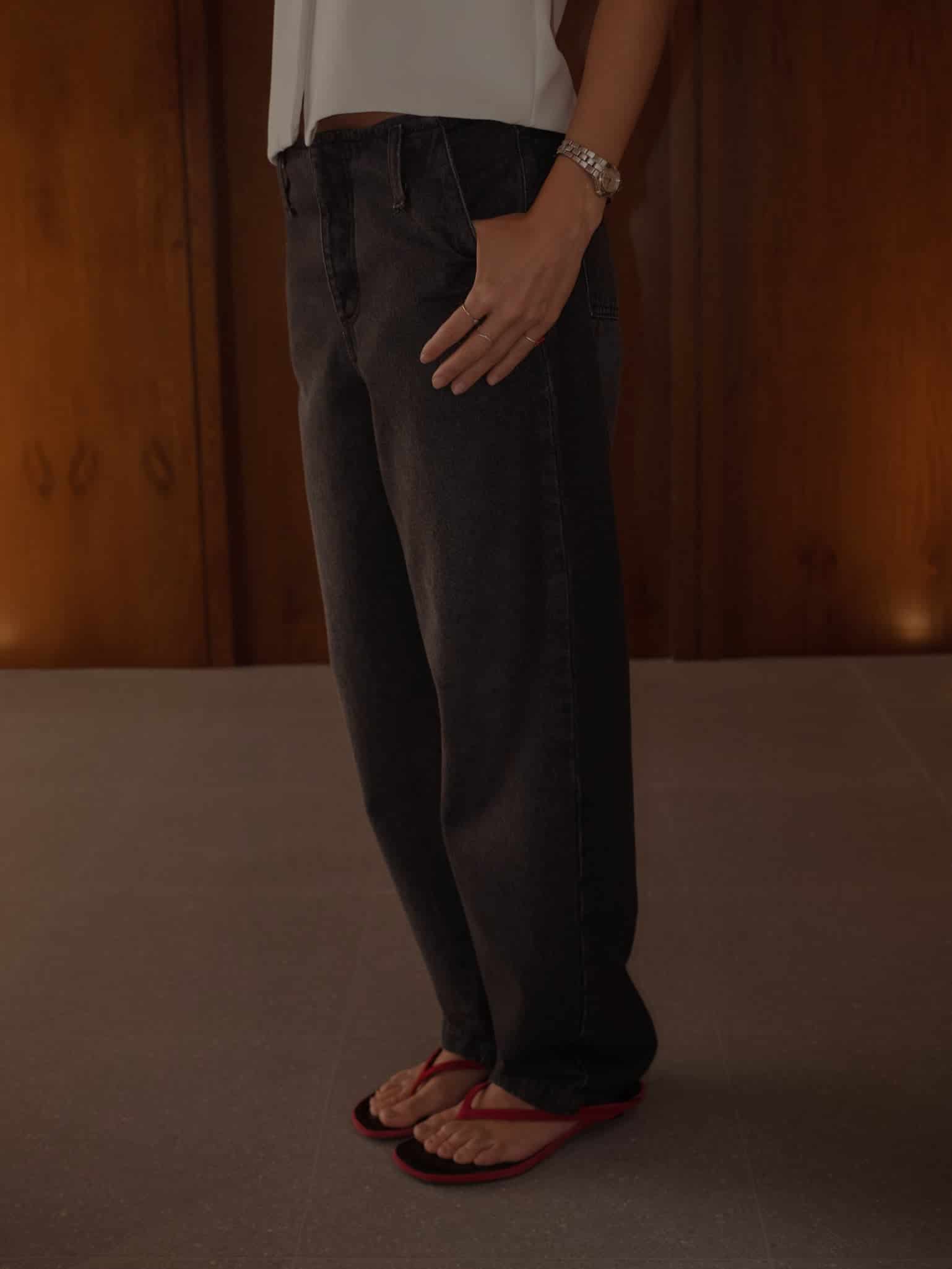 SARTORIAL BARREL JEAN - BLACK PEPPER - miniatura 11