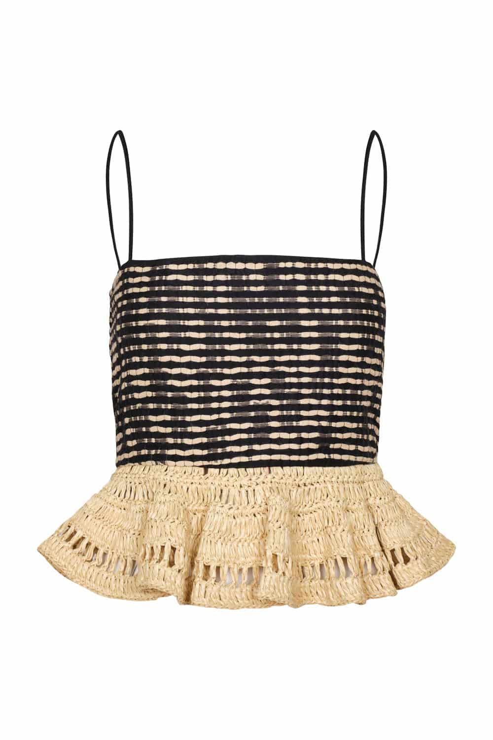 Crop top Mompox crema negro - miniatura 2