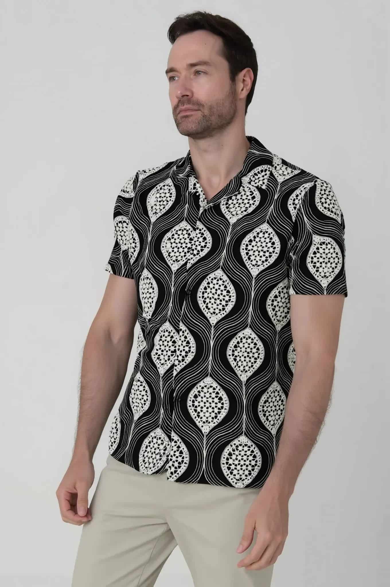 Camisa Manga Corta tejida Jon Sonen 100% algodón - miniatura 2