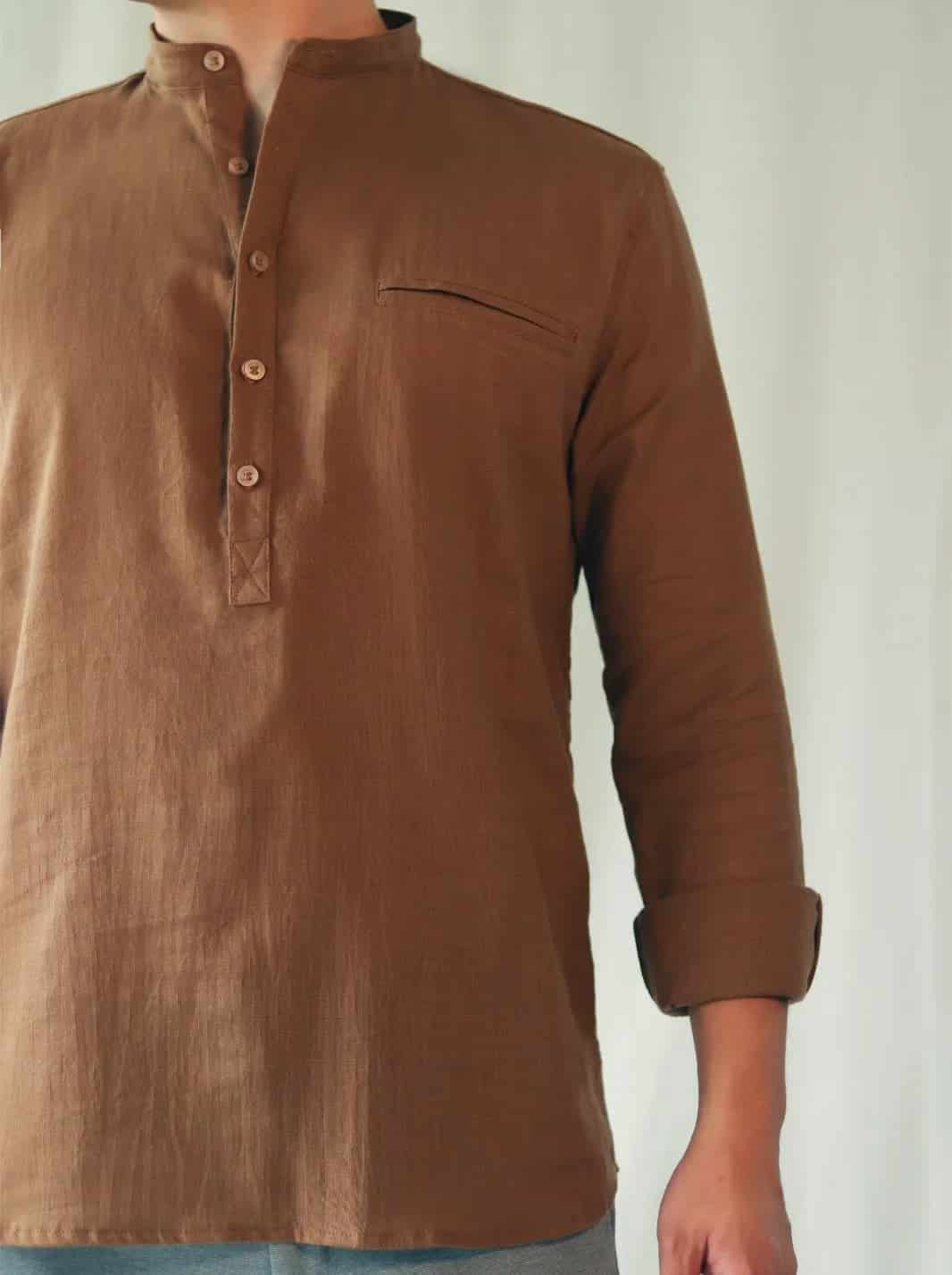 CAMISA BOHEMIA LINO ALGODÓN - miniatura 2
