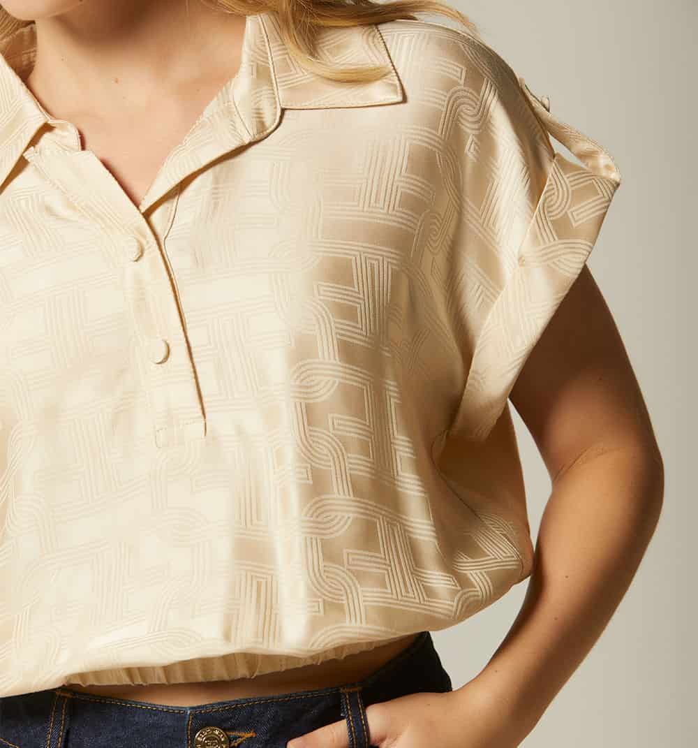 Blusa con elastico en cintura - miniatura 9