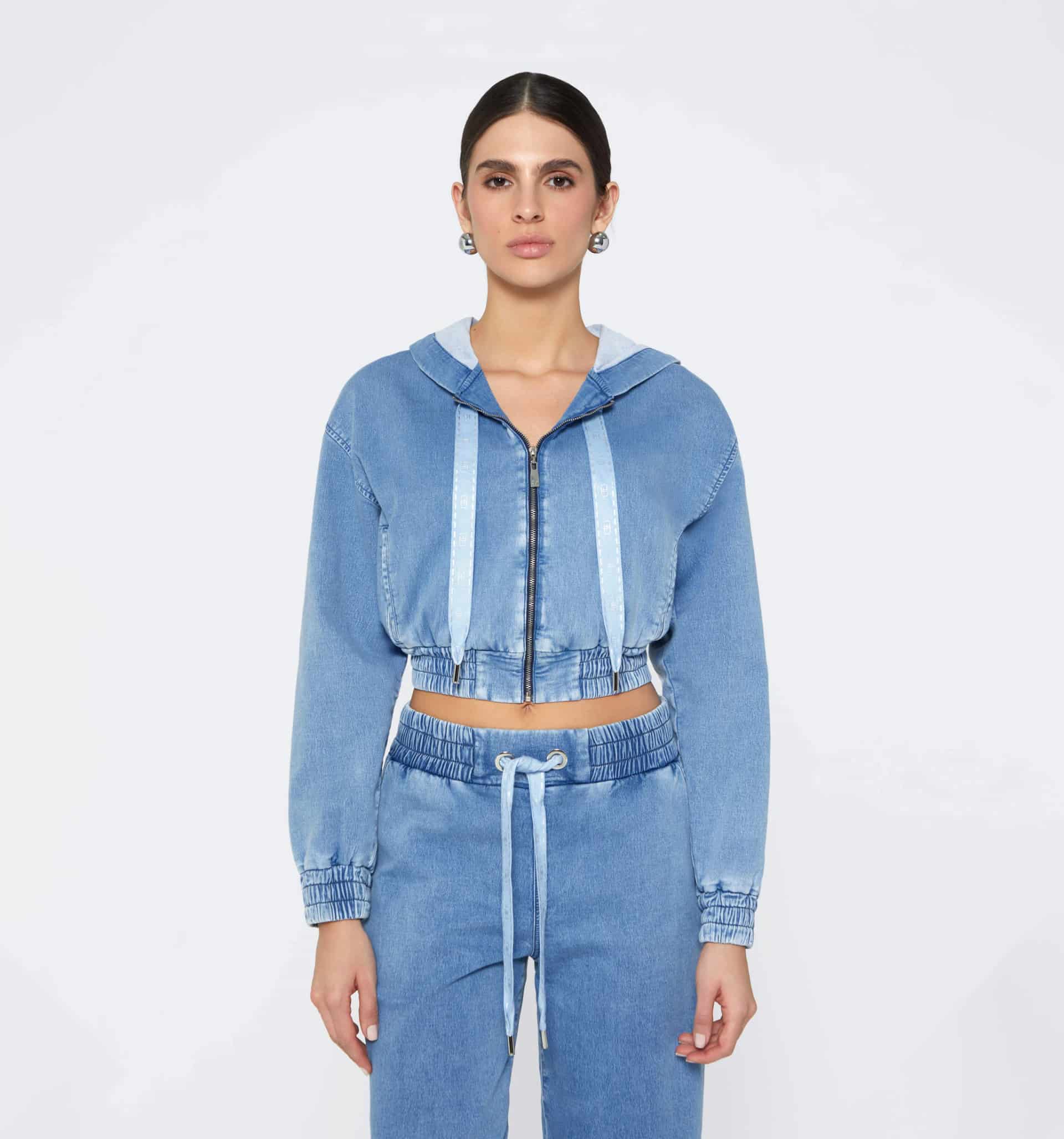 Chaqueta con cierre y capucha - miniatura 1