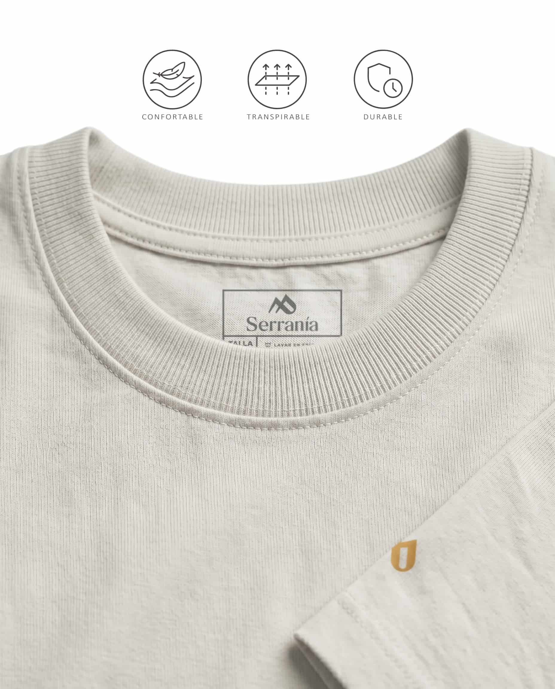 Camiseta Slim Fit Gris Neblina - miniatura 3