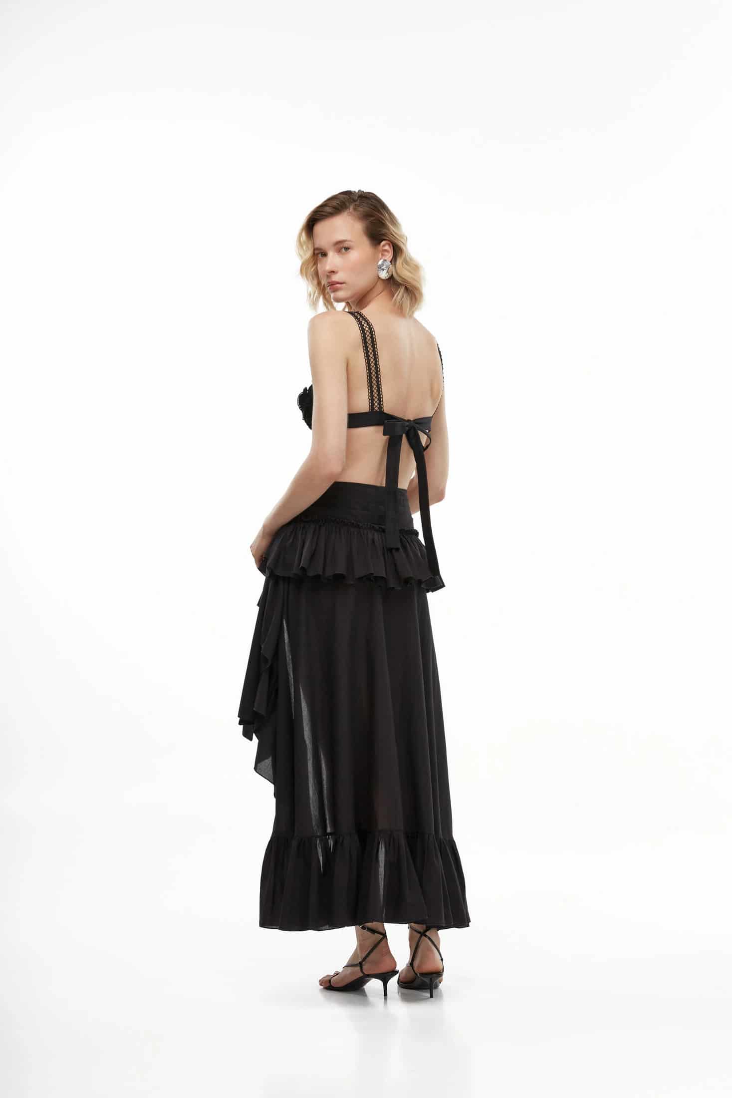 BAHAMAS WRAP SKIRT BLACK - miniatura 2