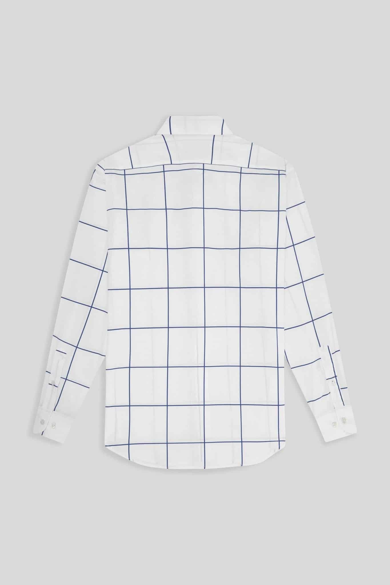 Men's cotton shirt navy teselas - miniatura 2
