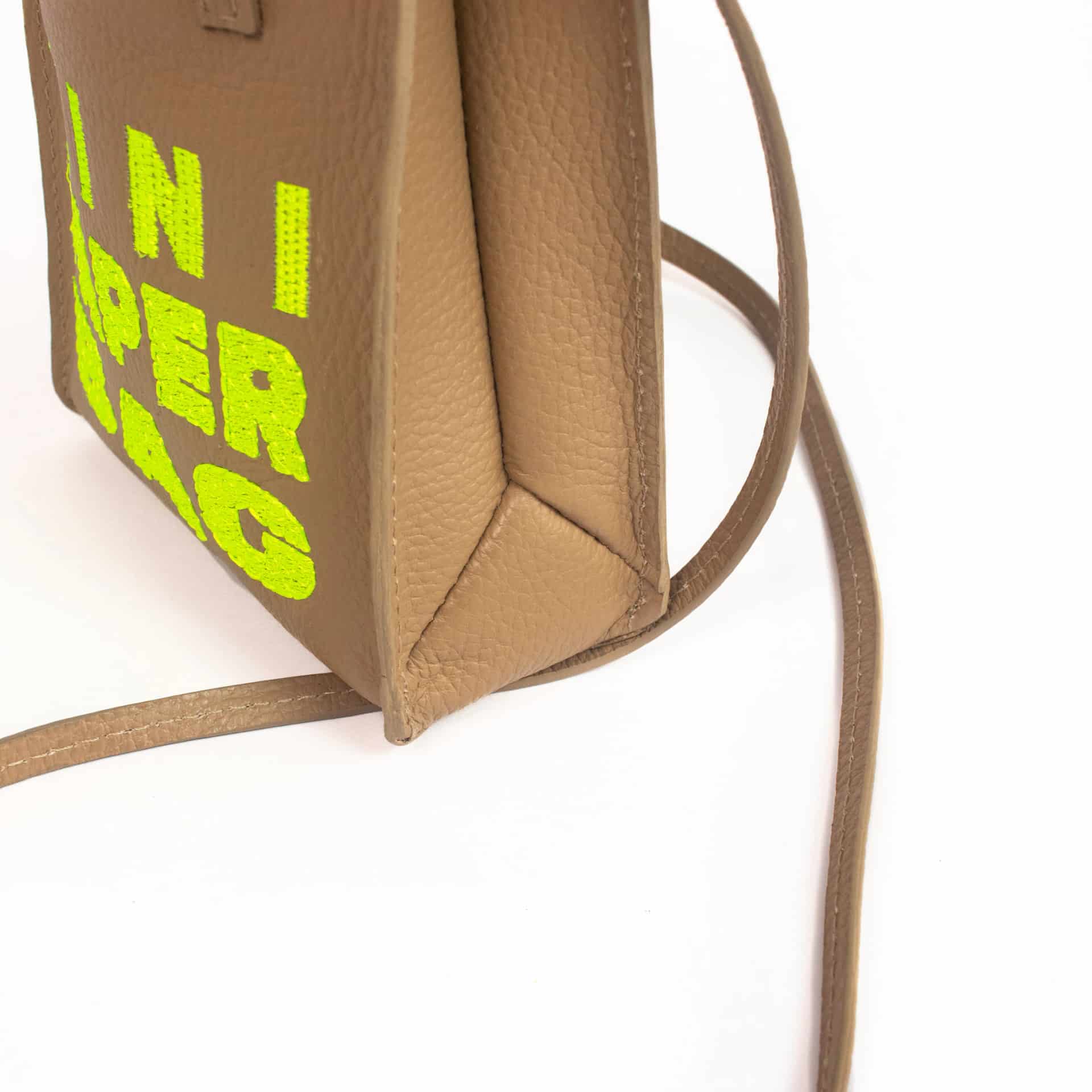 Mini Paper Bag - Cocoa x Neon Lemon - miniatura 5