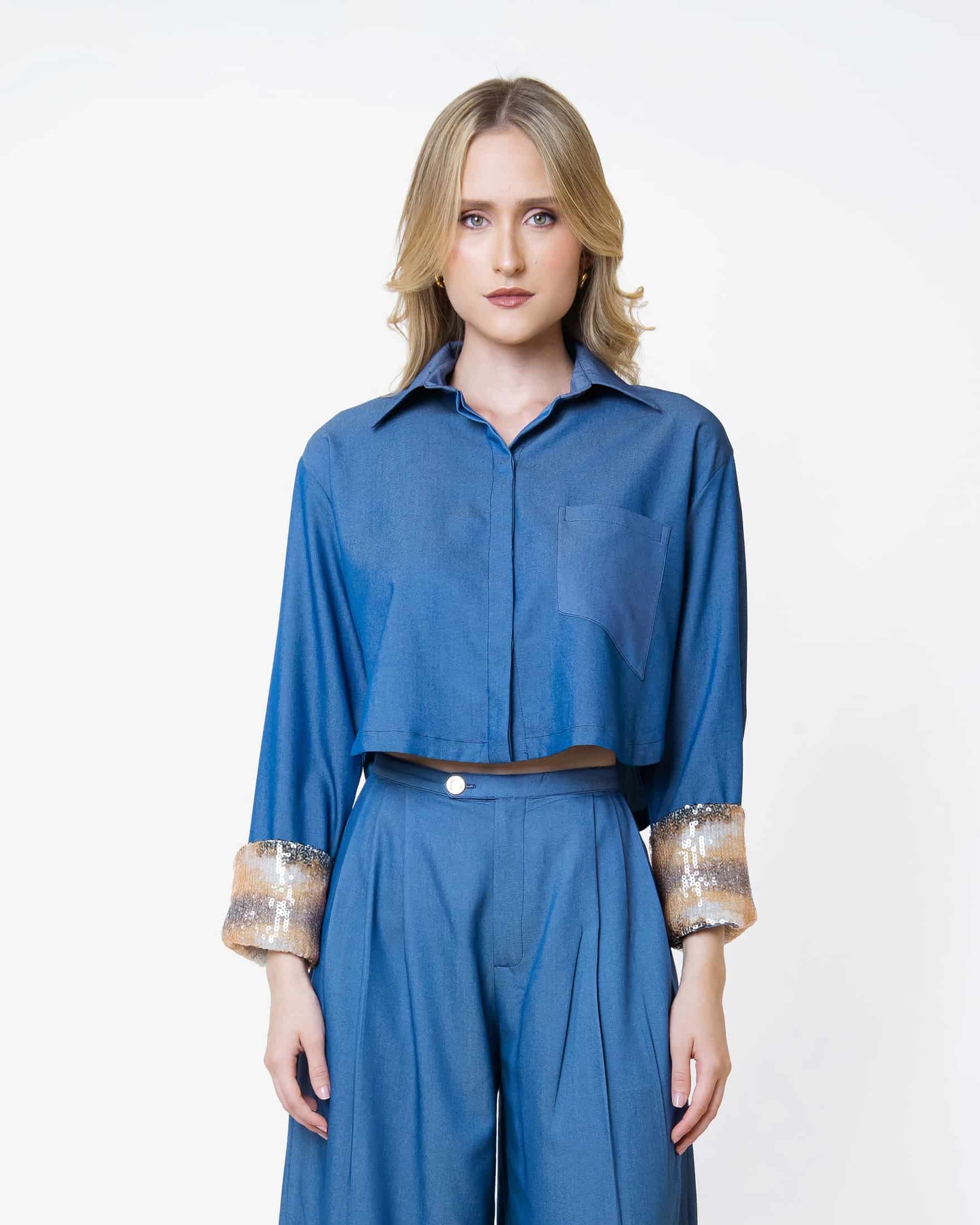 Blue Twist Shirt - miniatura 1