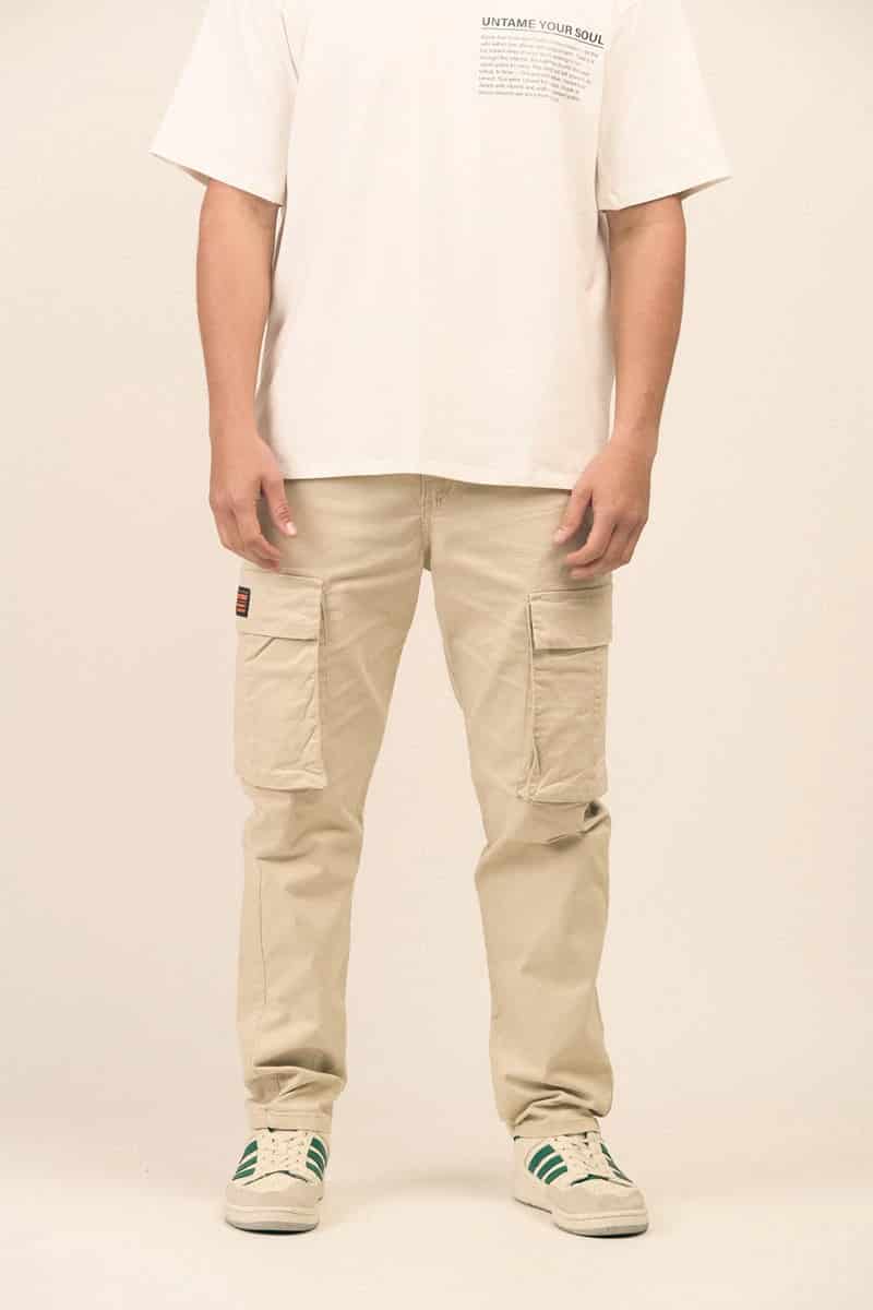 CARGO HK  BEIGE BOTA RECTA - miniatura 1