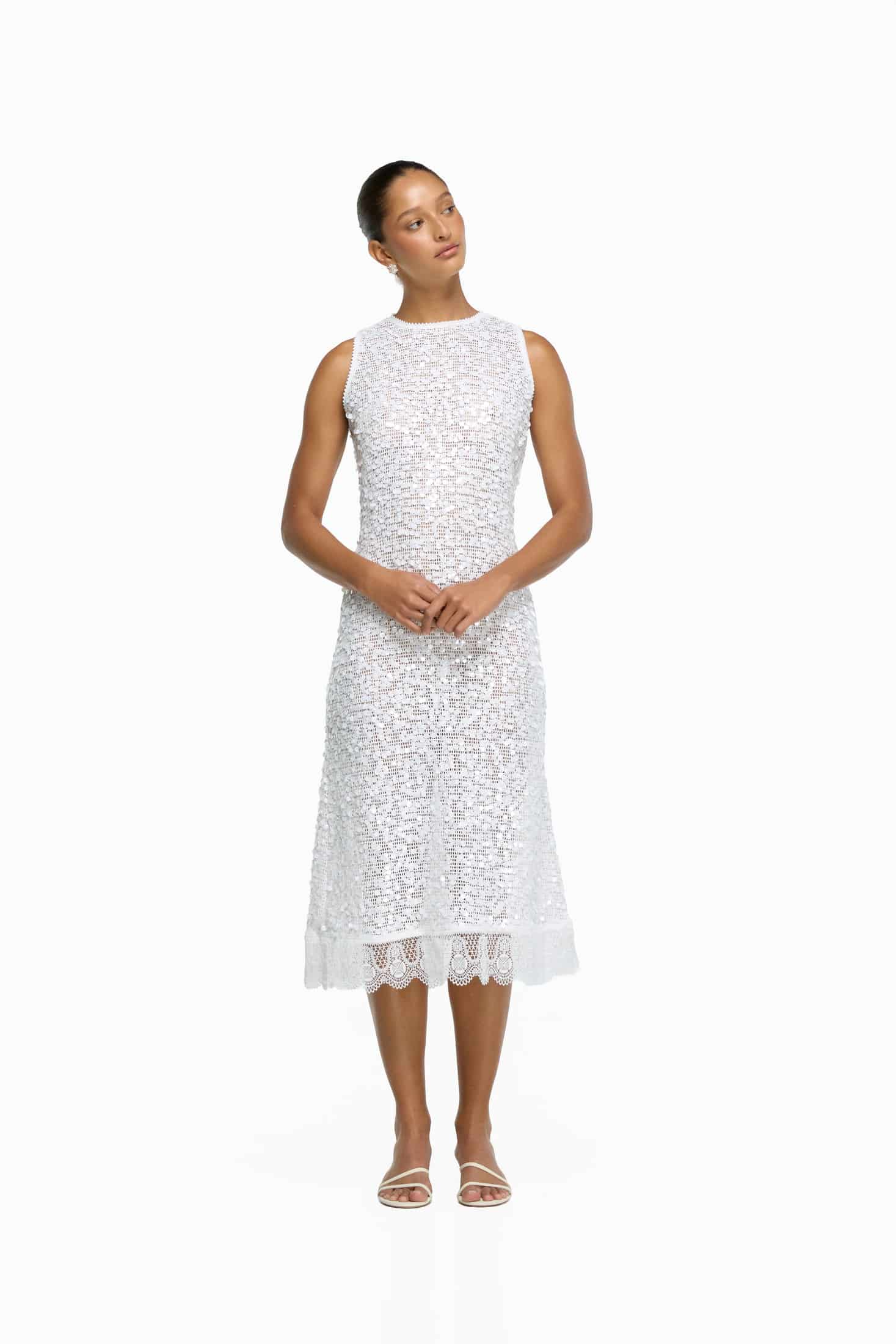 JULIA MIDI DRESS WHITE - miniatura 2