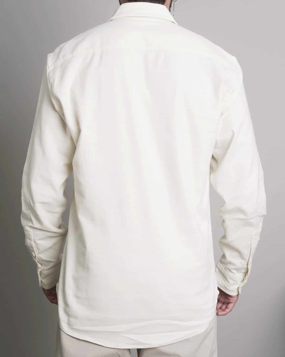 CAMISA LINO MANGA LARGA CRUDA HOMBRE - miniatura 2