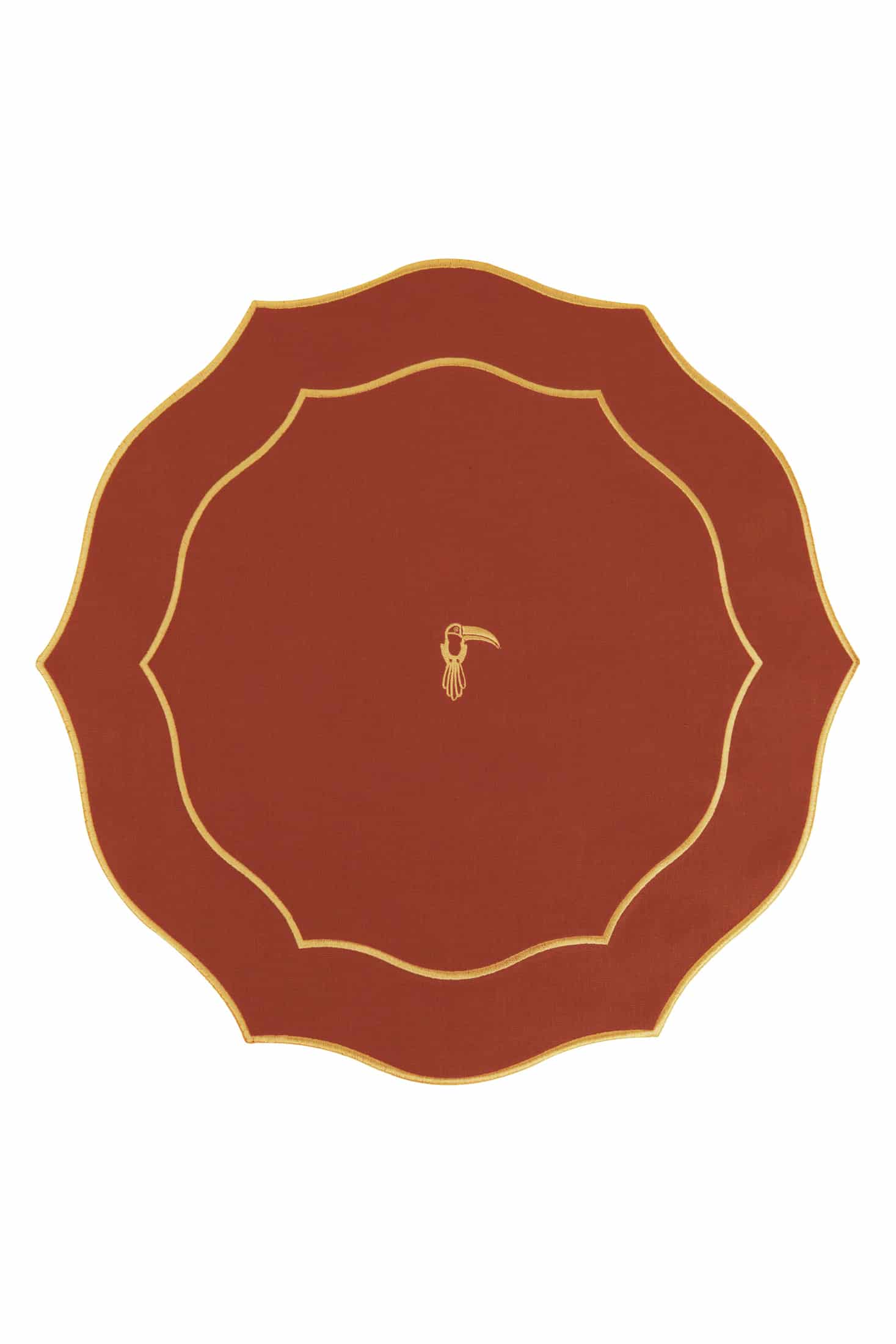 JDD Tucan Linen Placemat / Salmon - Yellow - miniatura 1