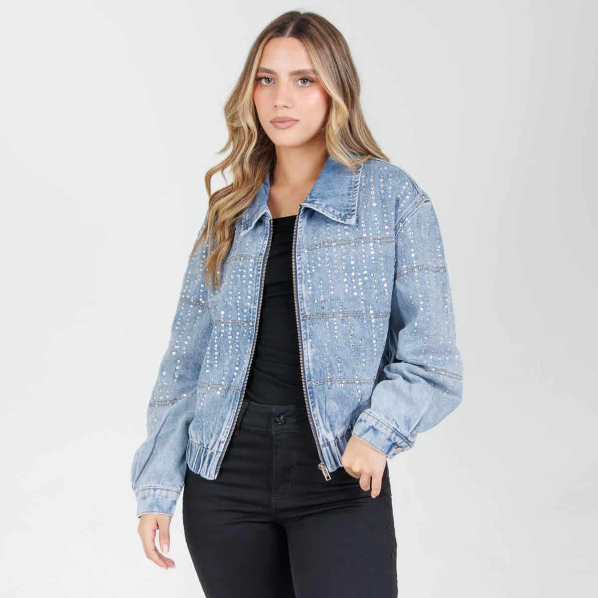 Chaqueta Denim brillos GY6513 - miniatura 1