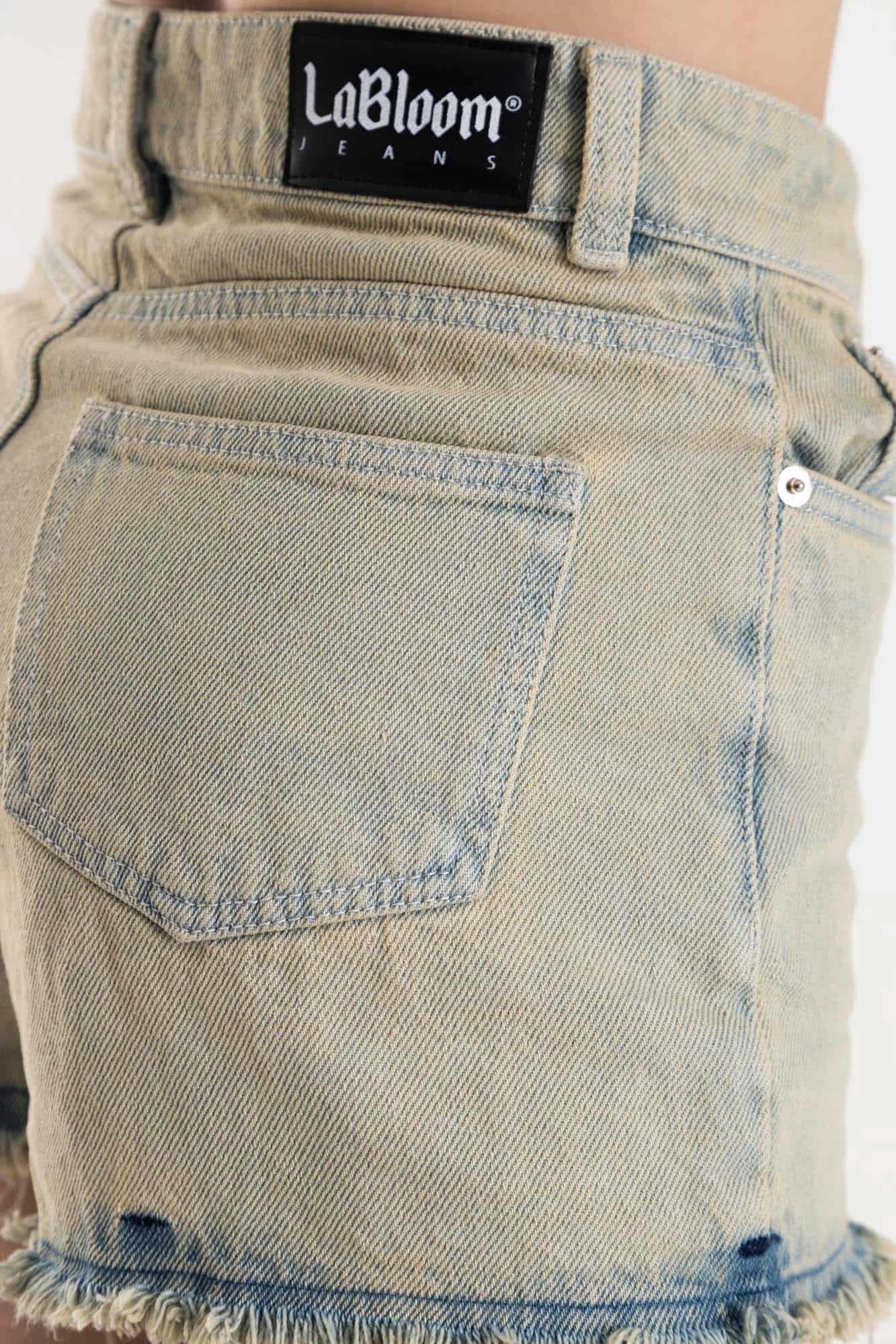 BLACK ACID DENIM SHORT - miniatura 15