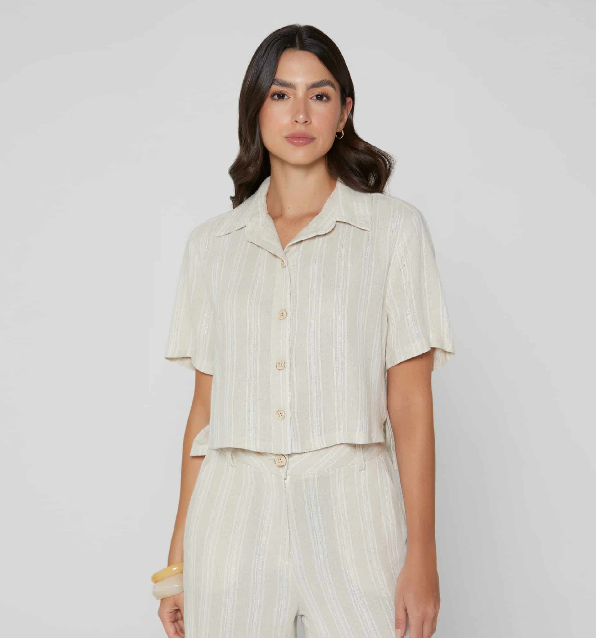 Blusa boxy manga corta - miniatura 1