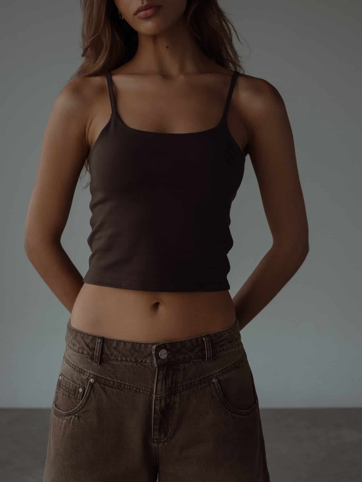 ESSENTIAL TANK TOP - ESPRESSO - miniatura 1